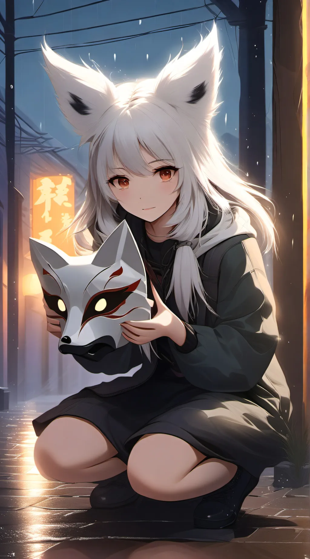 ai character: Winter background