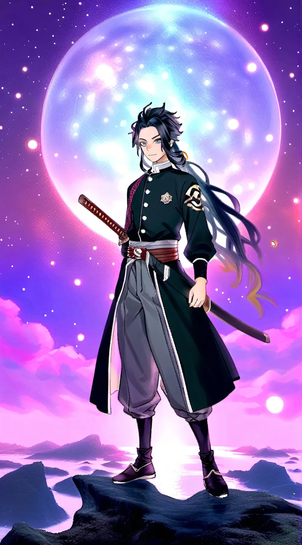 ai character: Demon Slayer  background