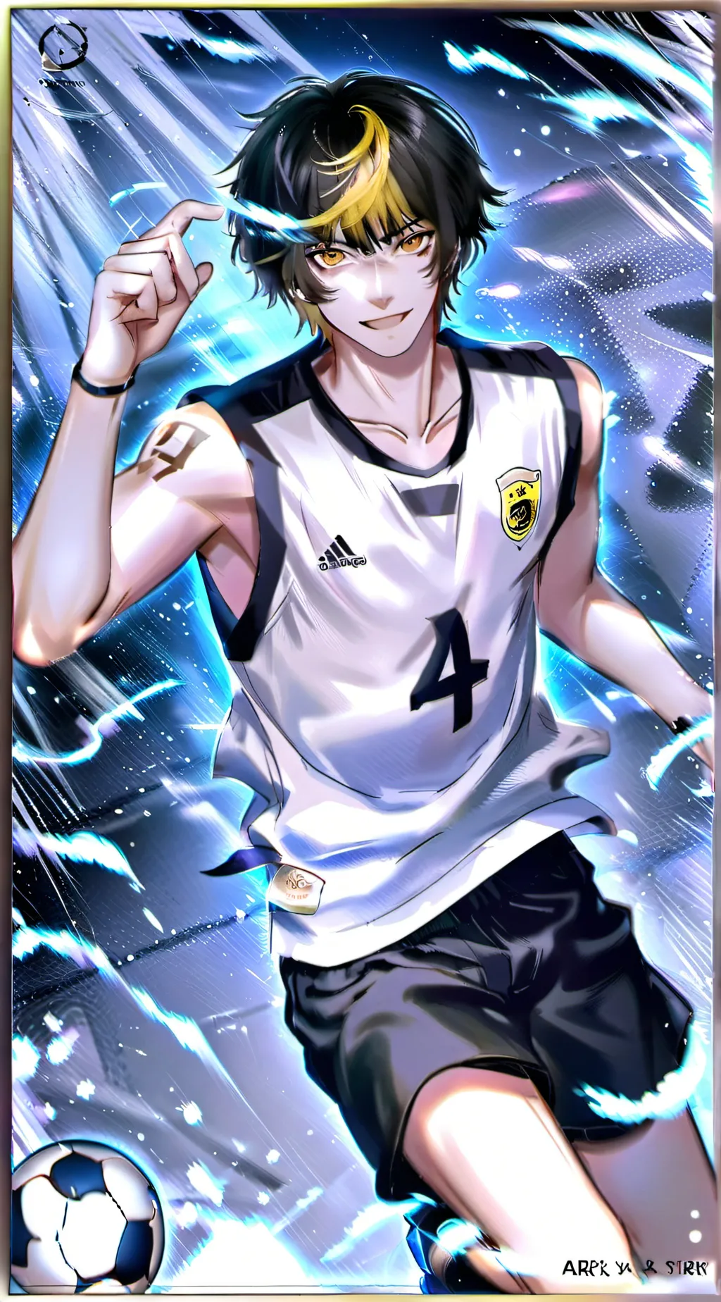 ai character: BACHIRA(bluelock) background