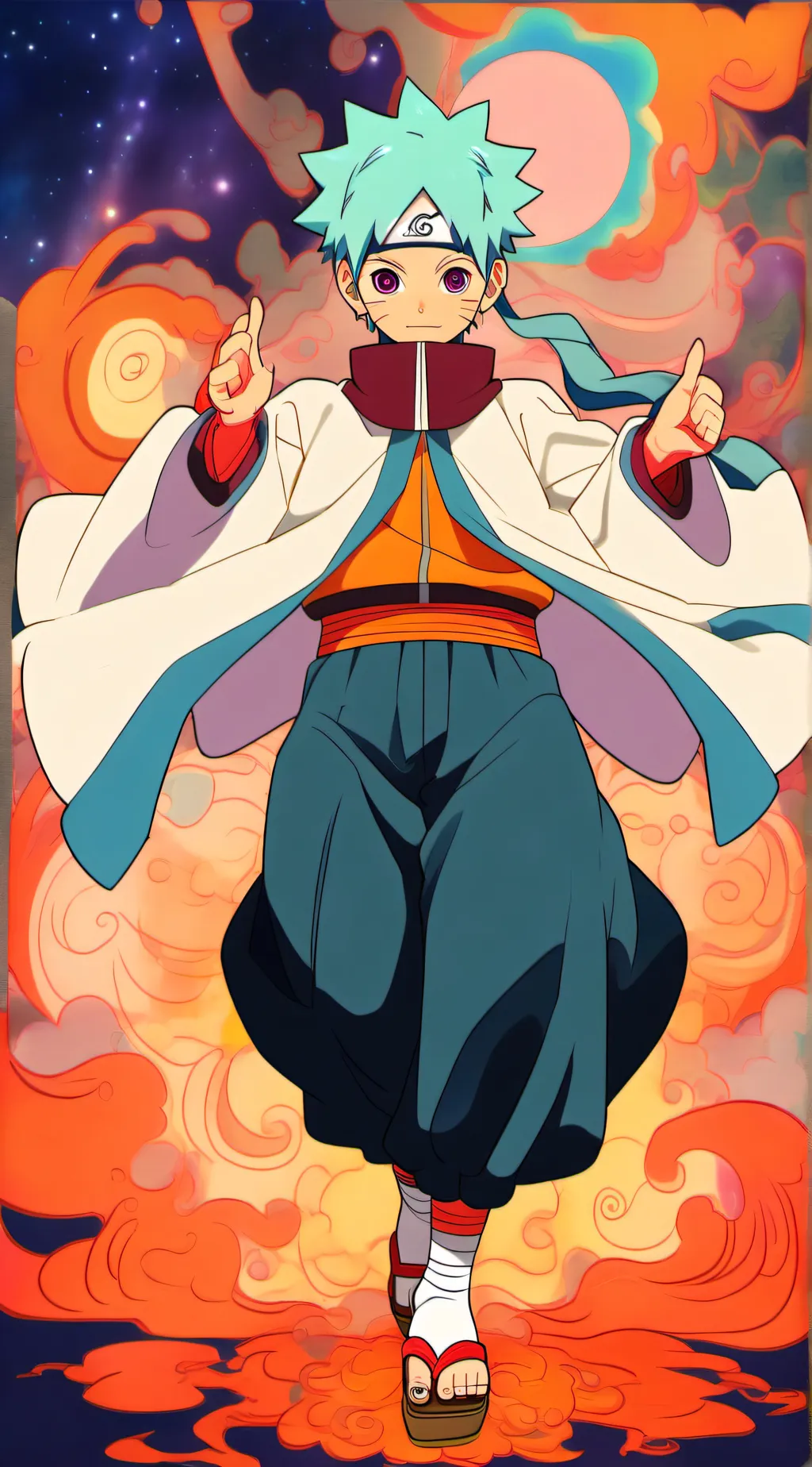 ai character: infinite chakra background