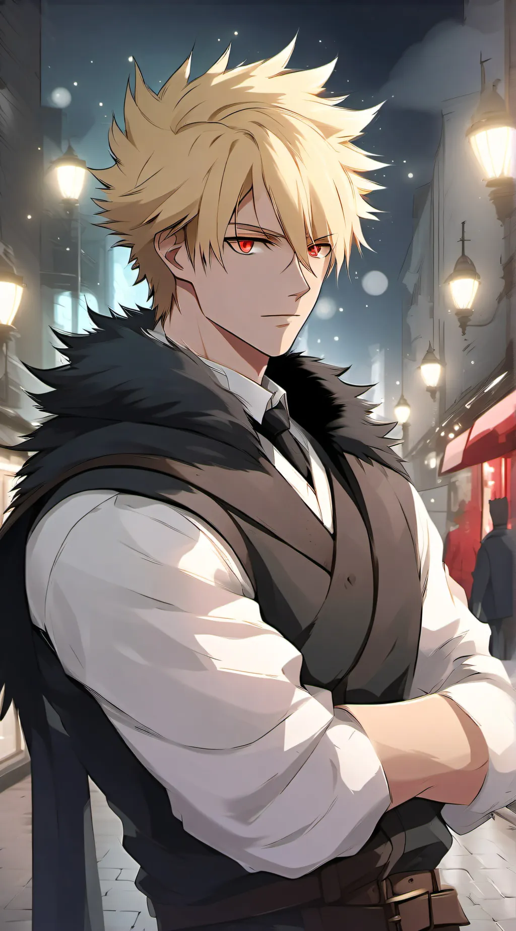 ai character: fantasy bakugo  background