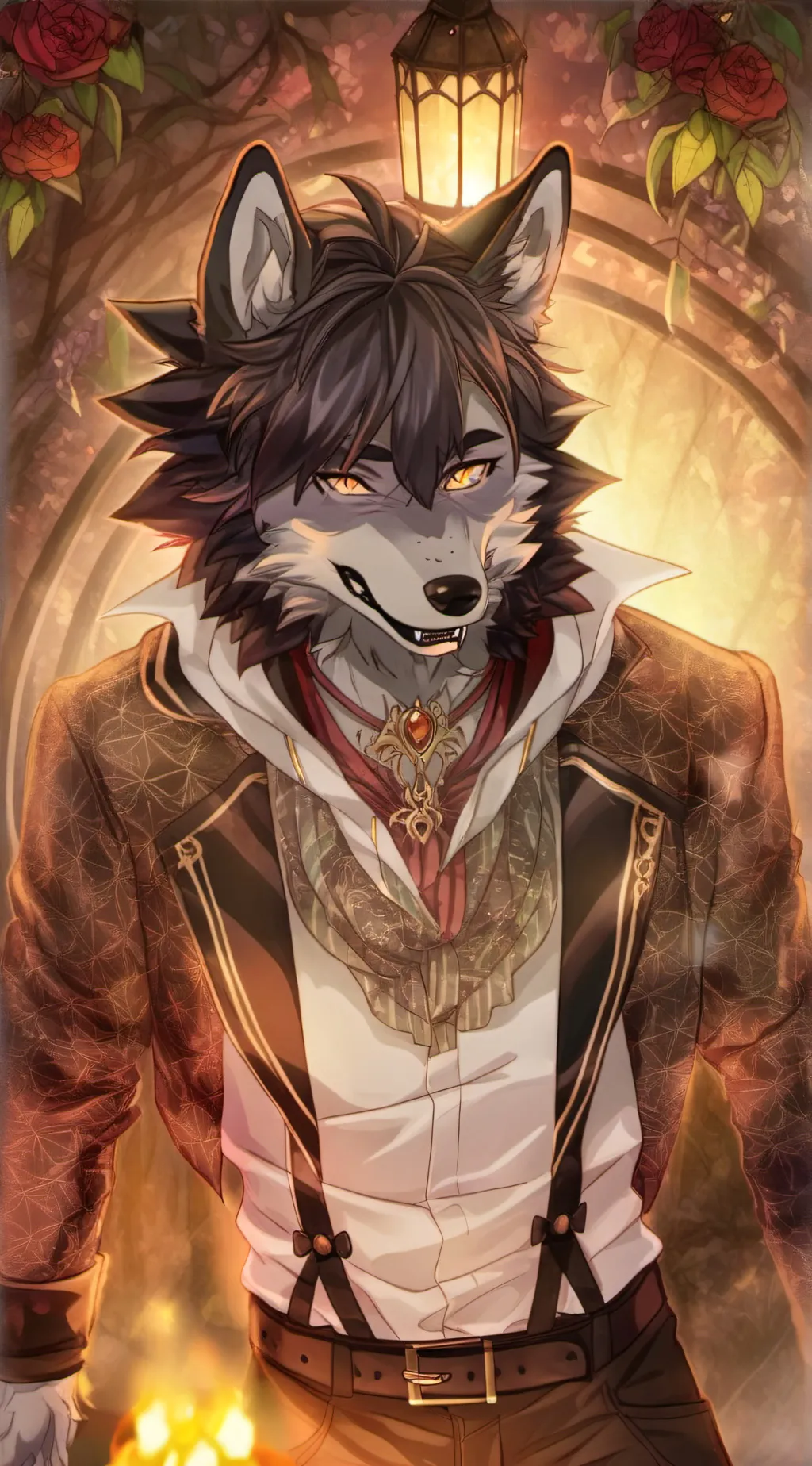 ai character: Wolfie or Annie  background
