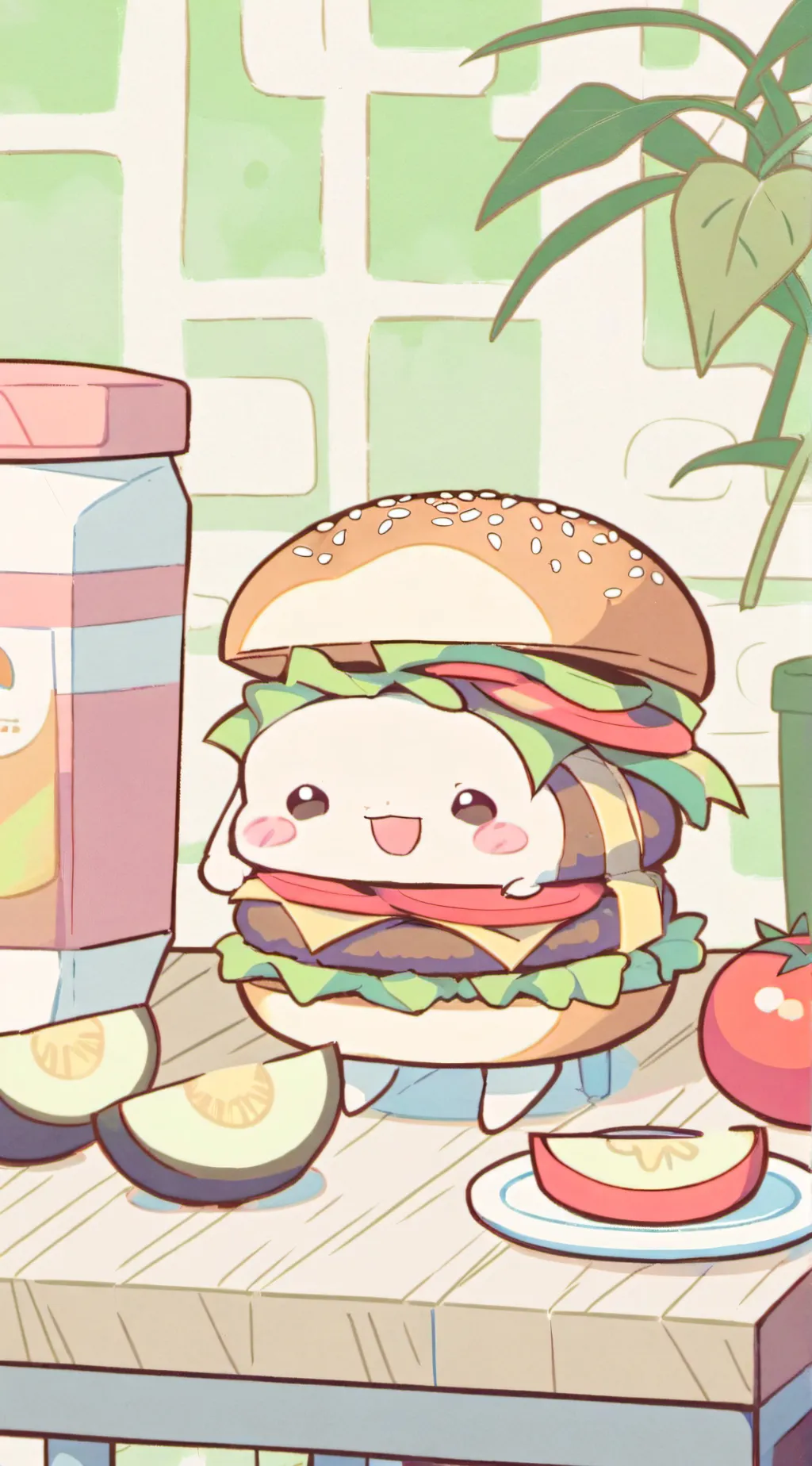 ai character: Pyscho Burger background