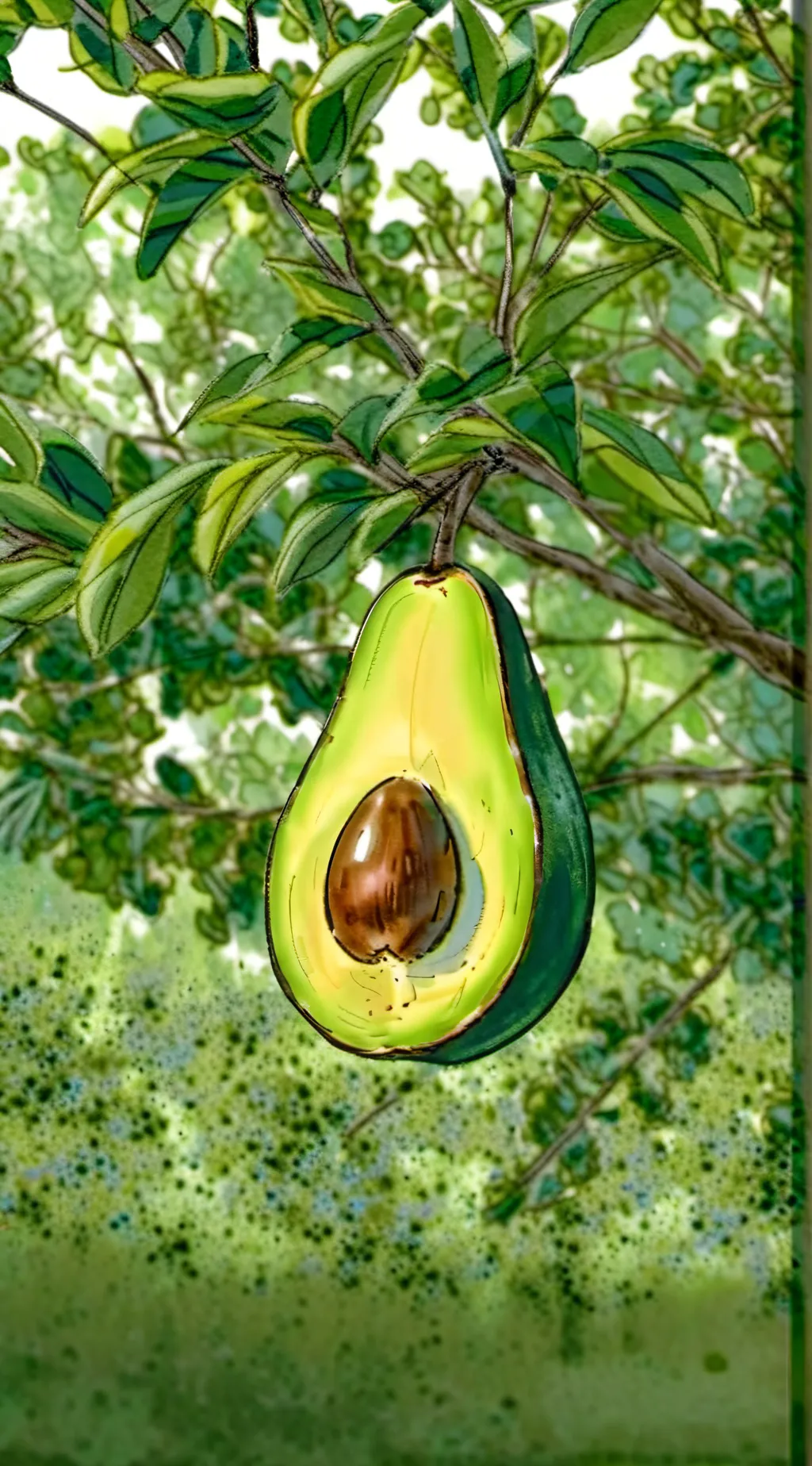 ai character: avocado background
