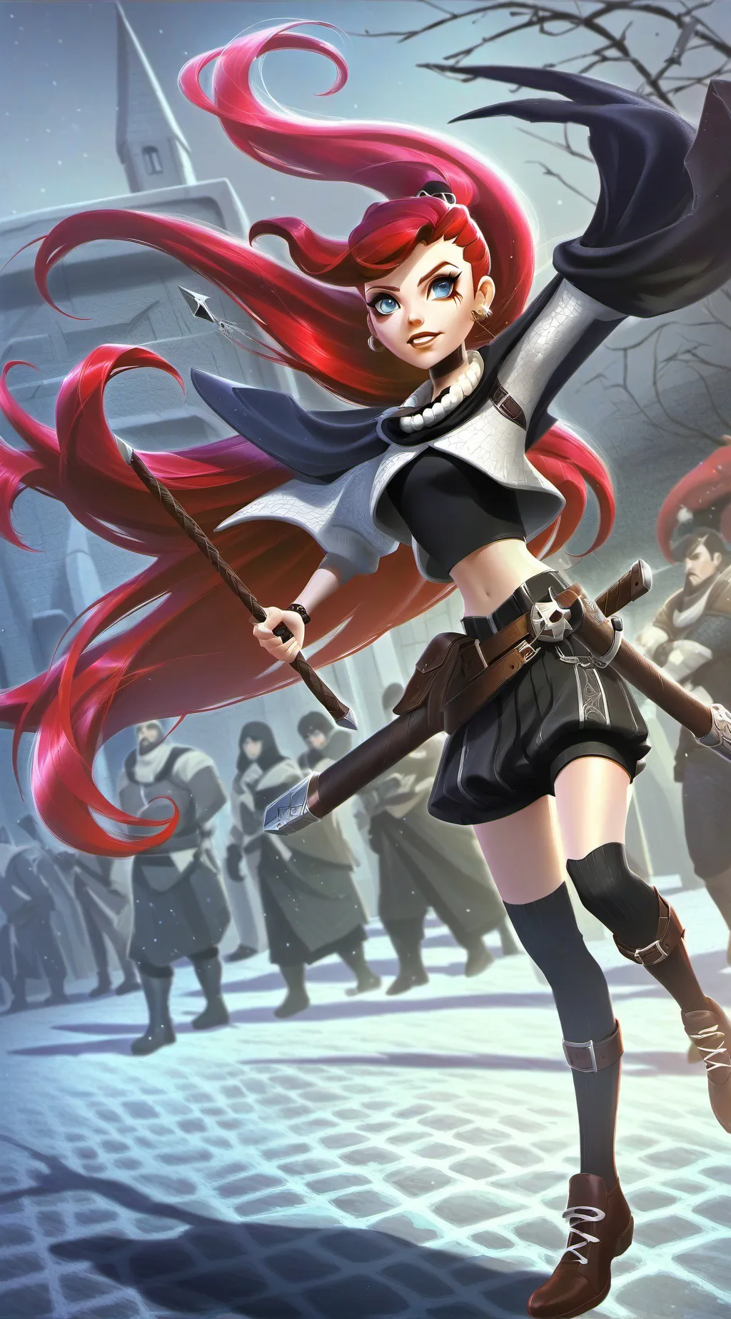 ai character: The only girl  background