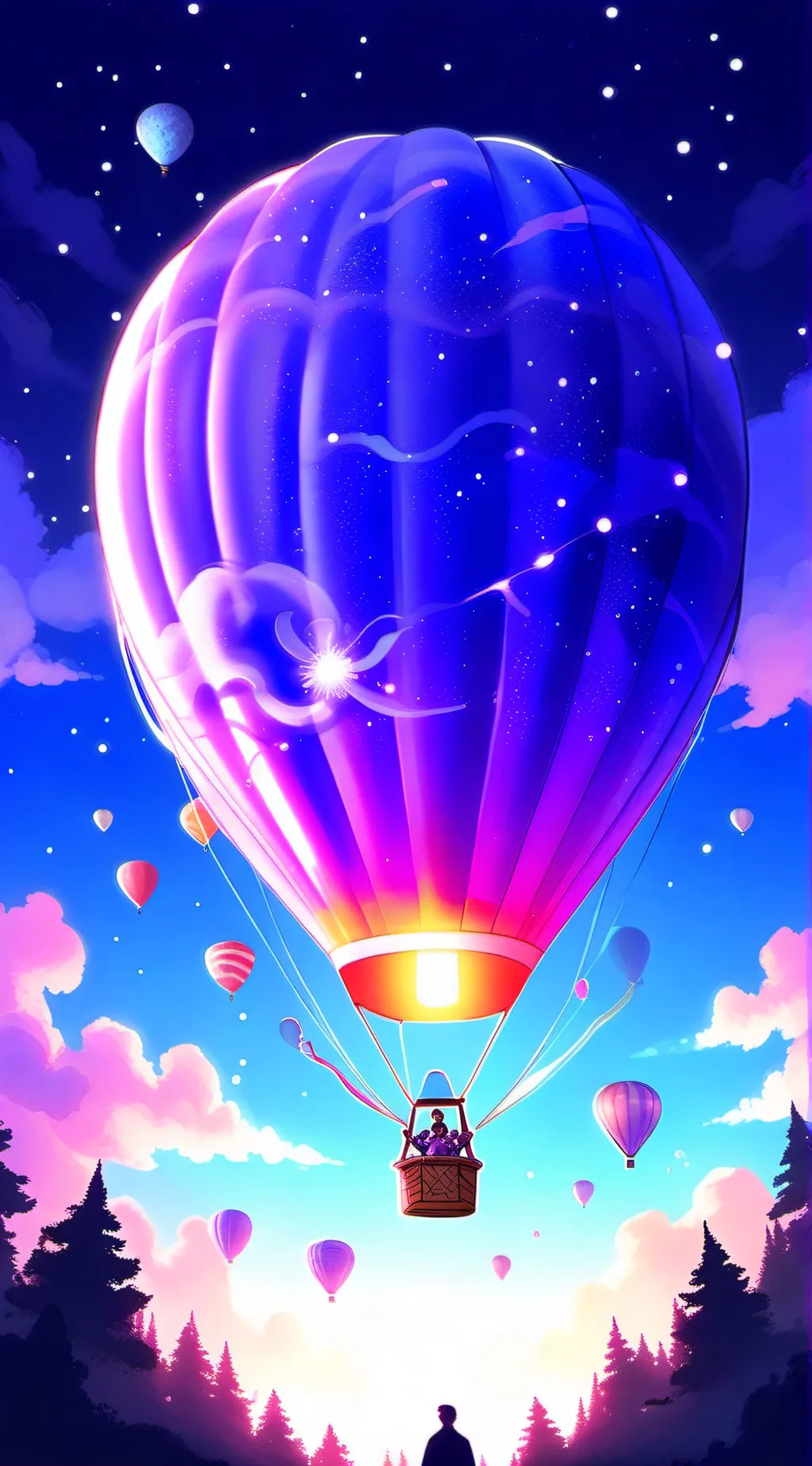 ai character: jjk hot airballoon background