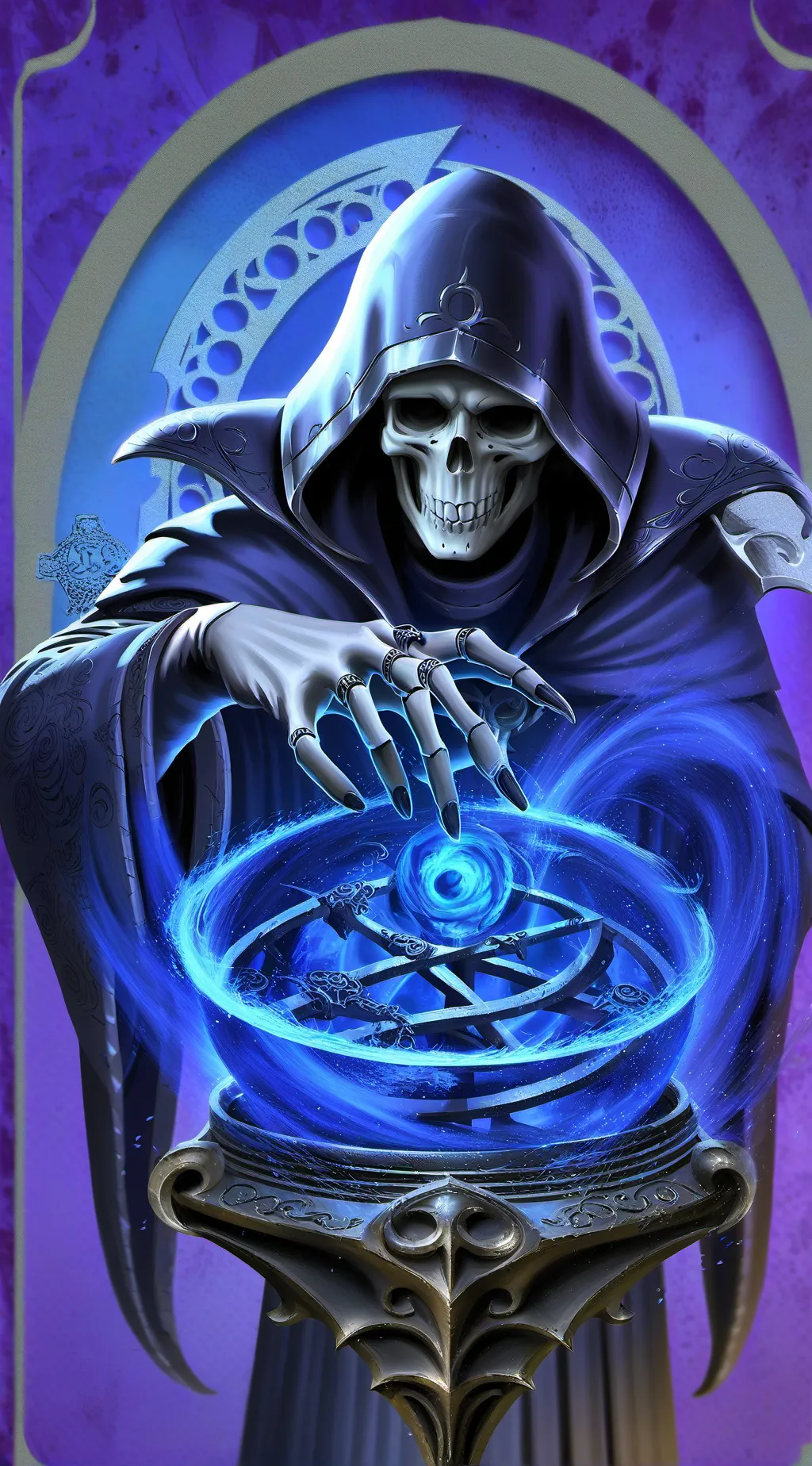 ai character: grim background