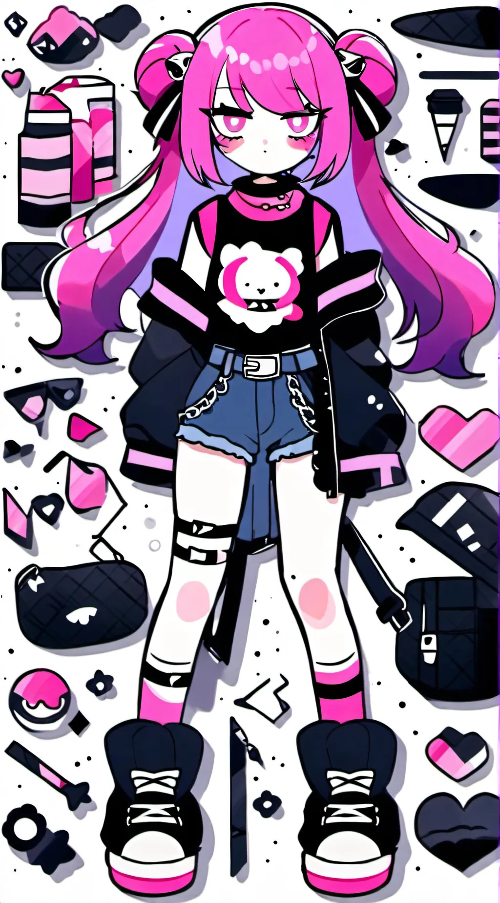 ai character: a girl idk background