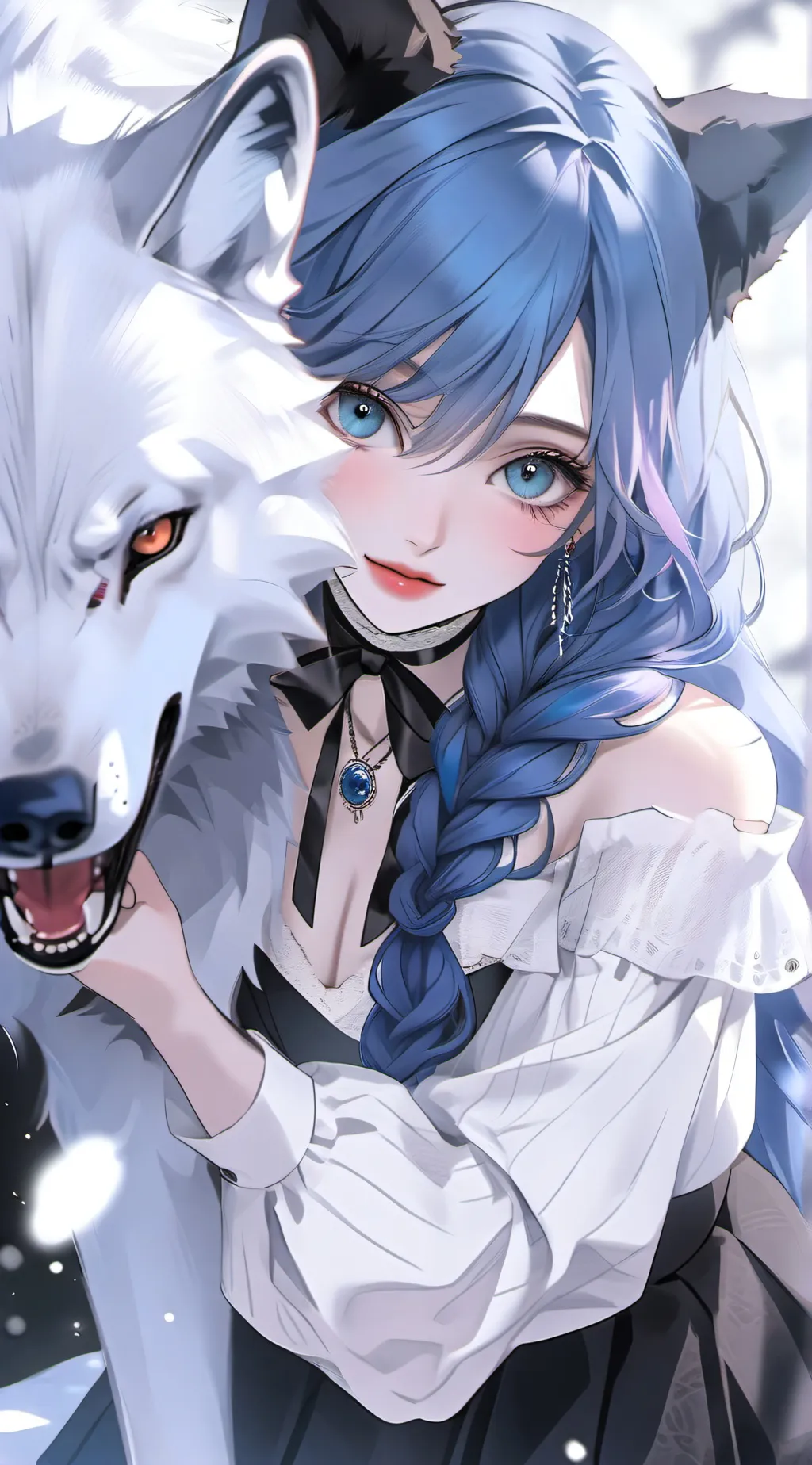 ai character: Bela angelr background