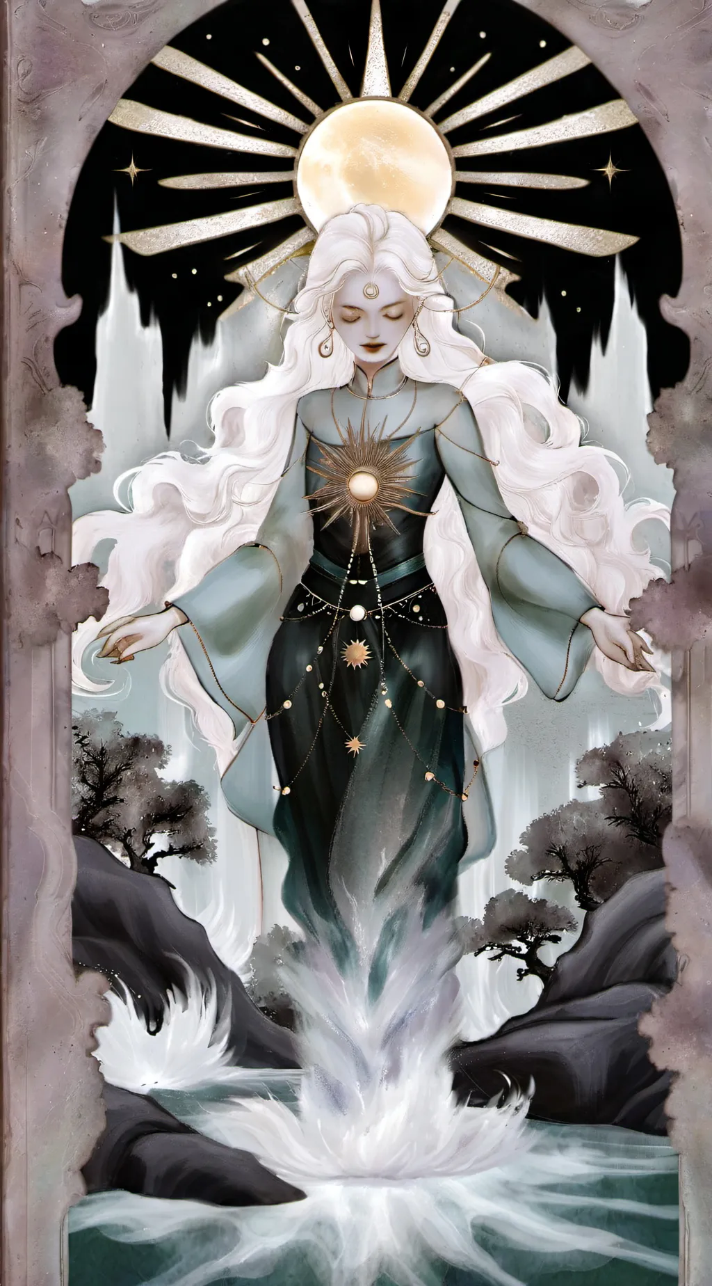 ai character:  a sweet witch background