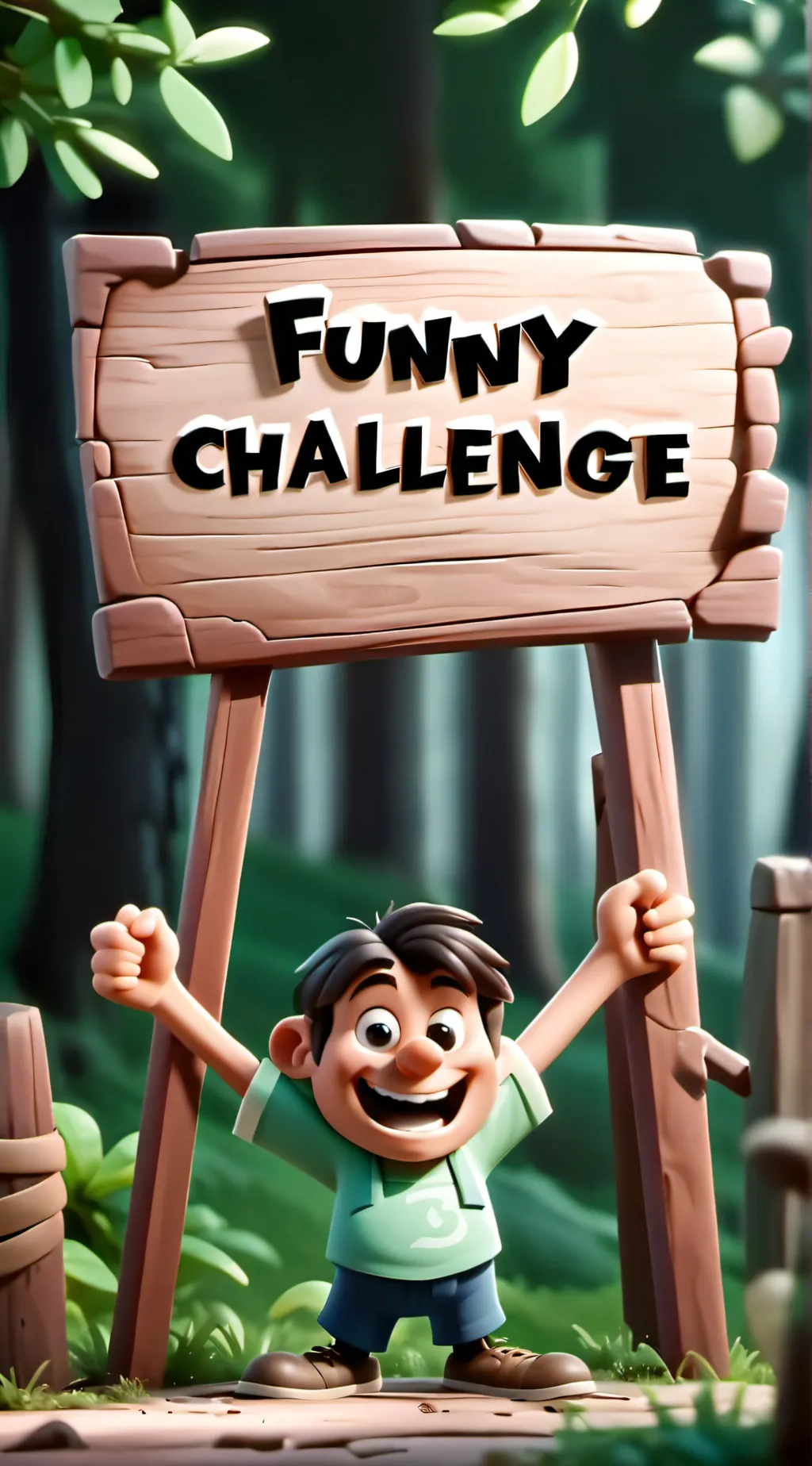 ai character: funny challenge  background