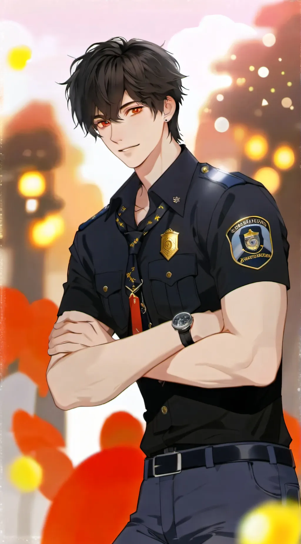 ai character: MIKE(gay police) background
