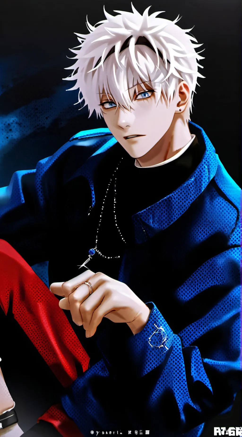 ai character: Gojo (with swag) background