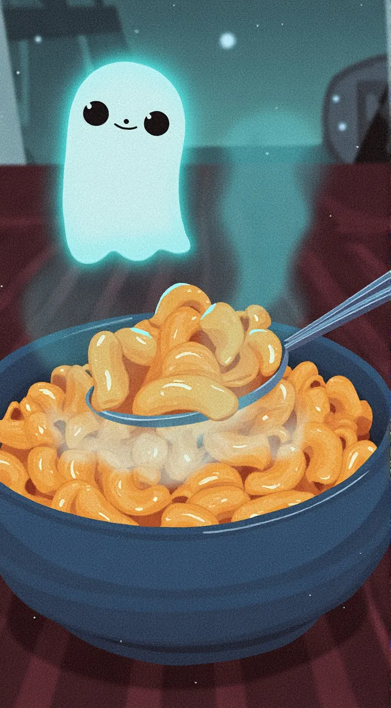 ai character: macaroni Time background