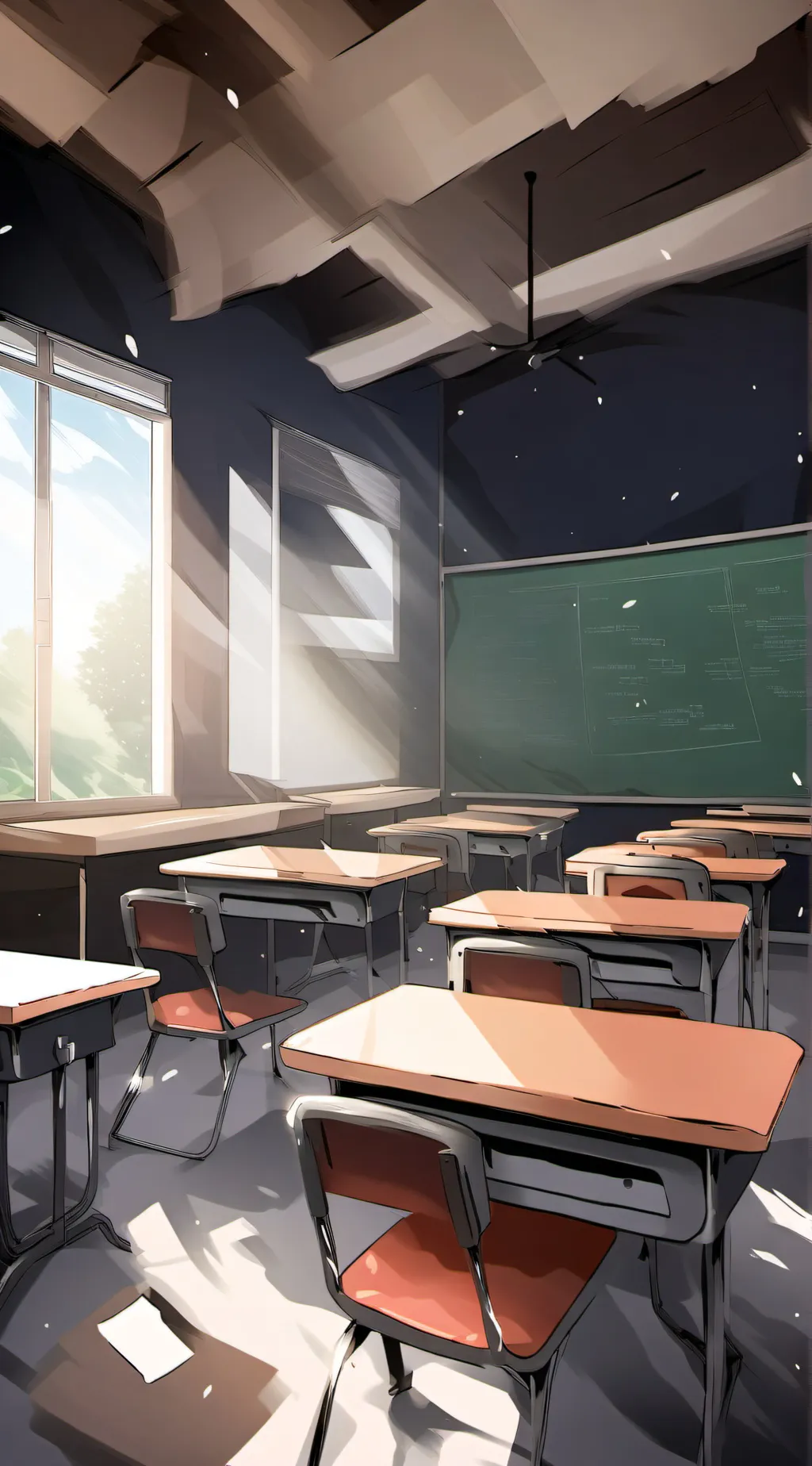 ai character: classroom background