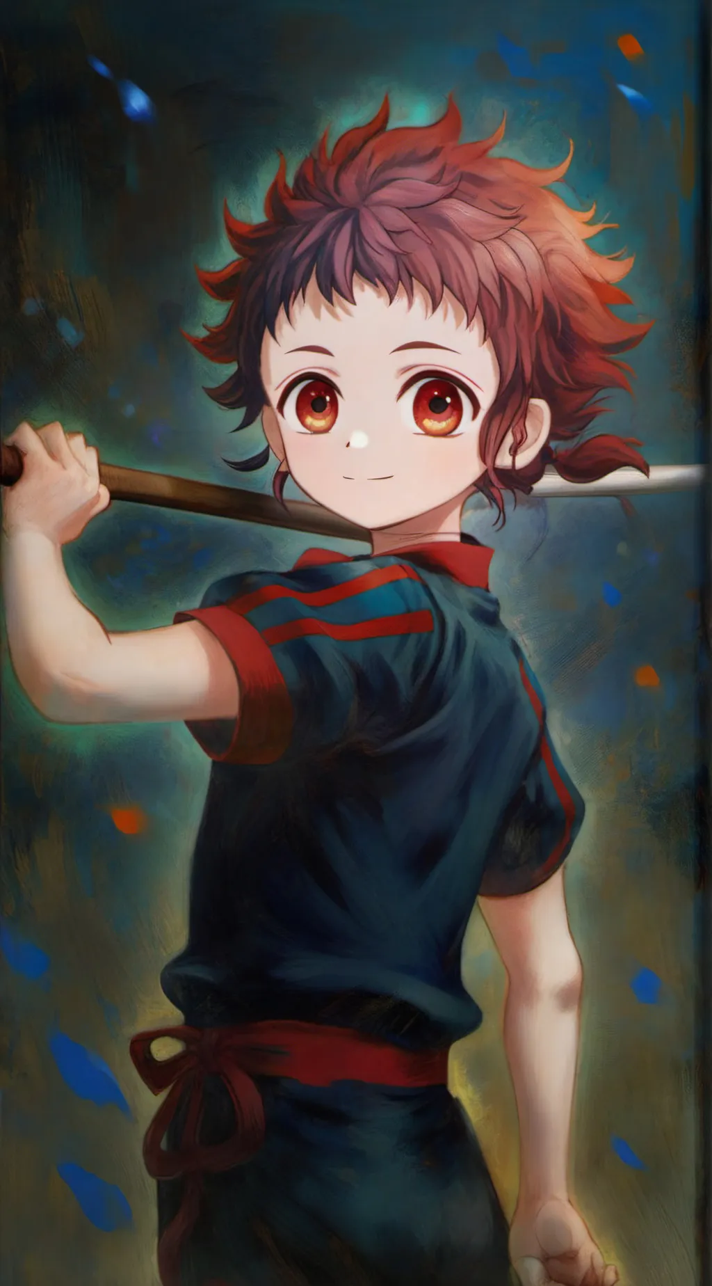 ai character: Tanjiro Deutsch background