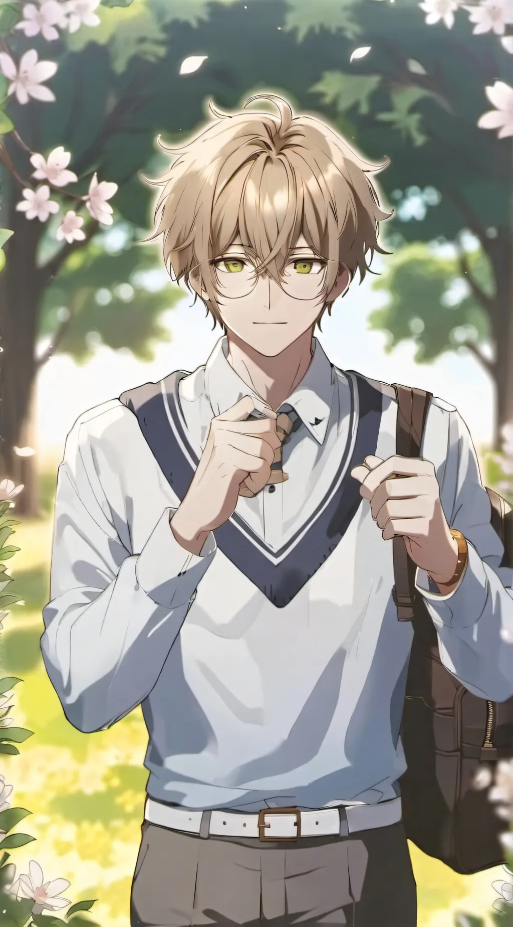 ai character: Aron  background