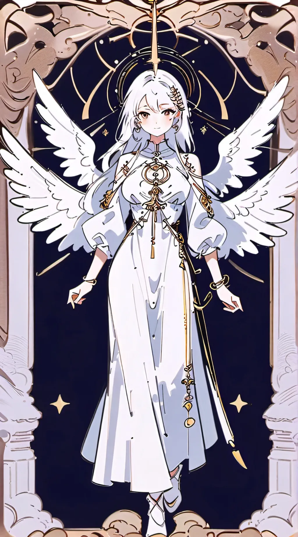 ai character: Ella the angel background