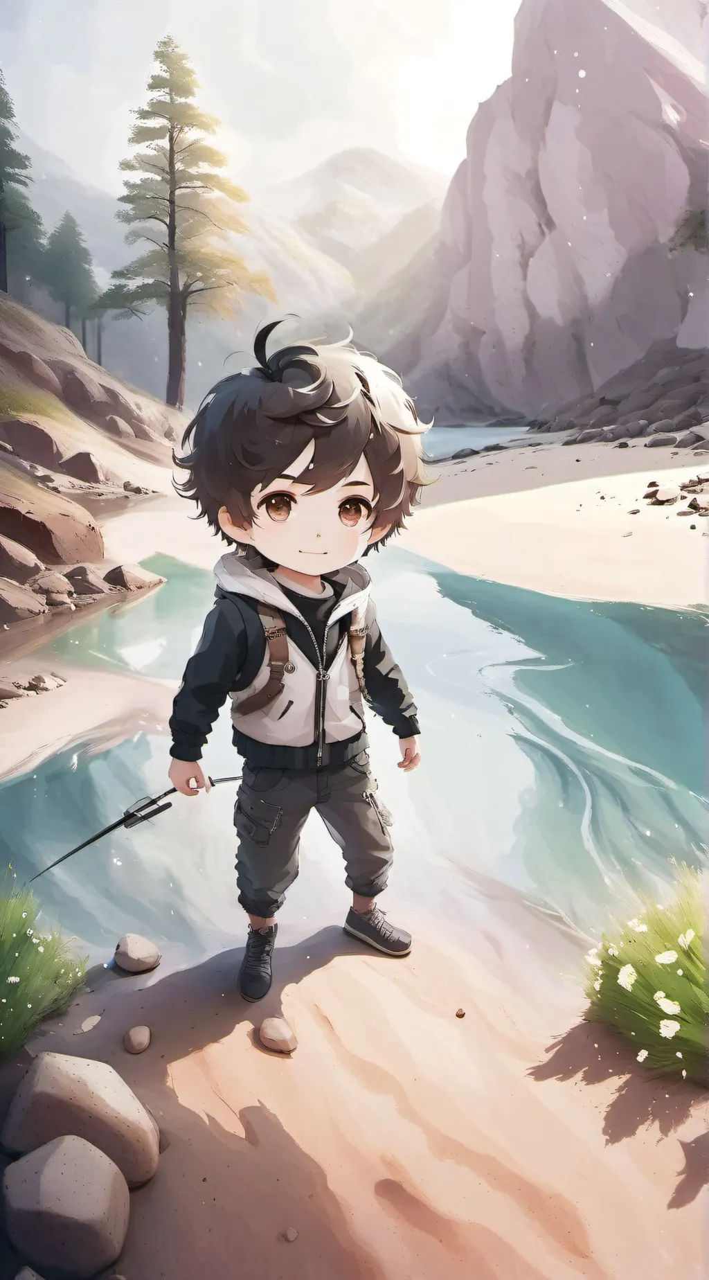 ai character: little kid background