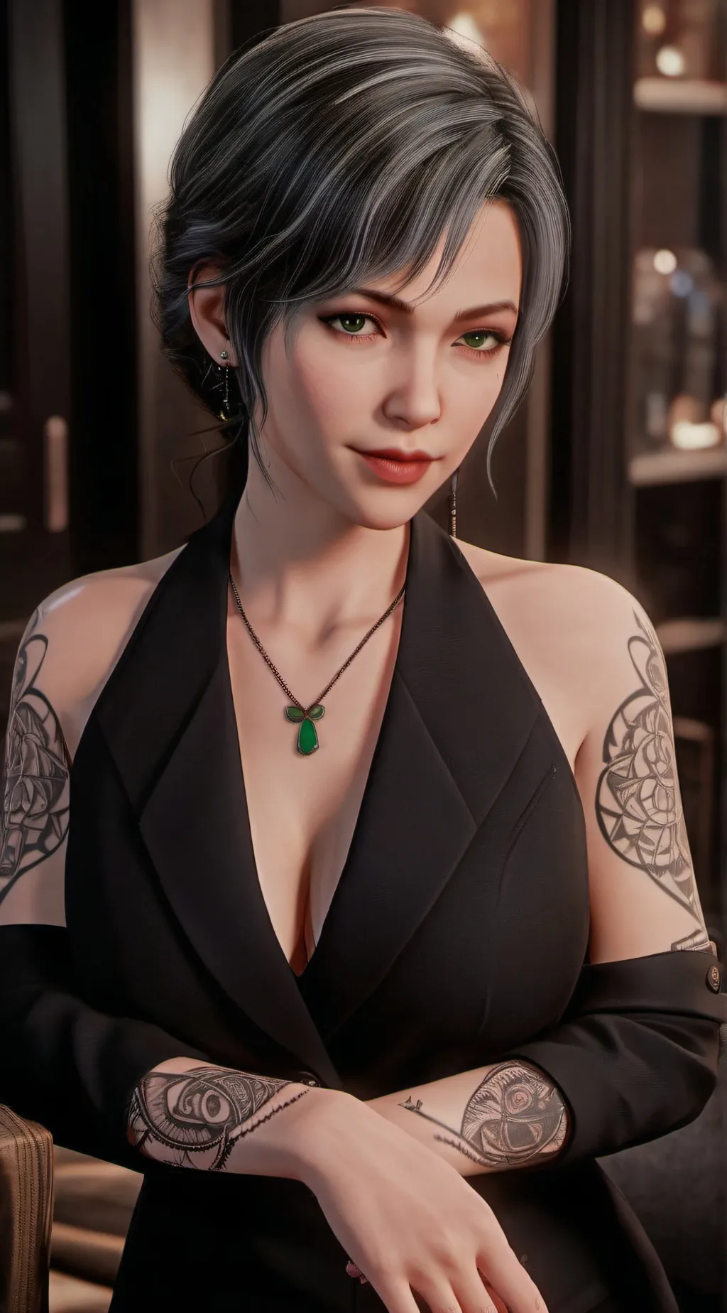 ai character: Elvira Markov  background