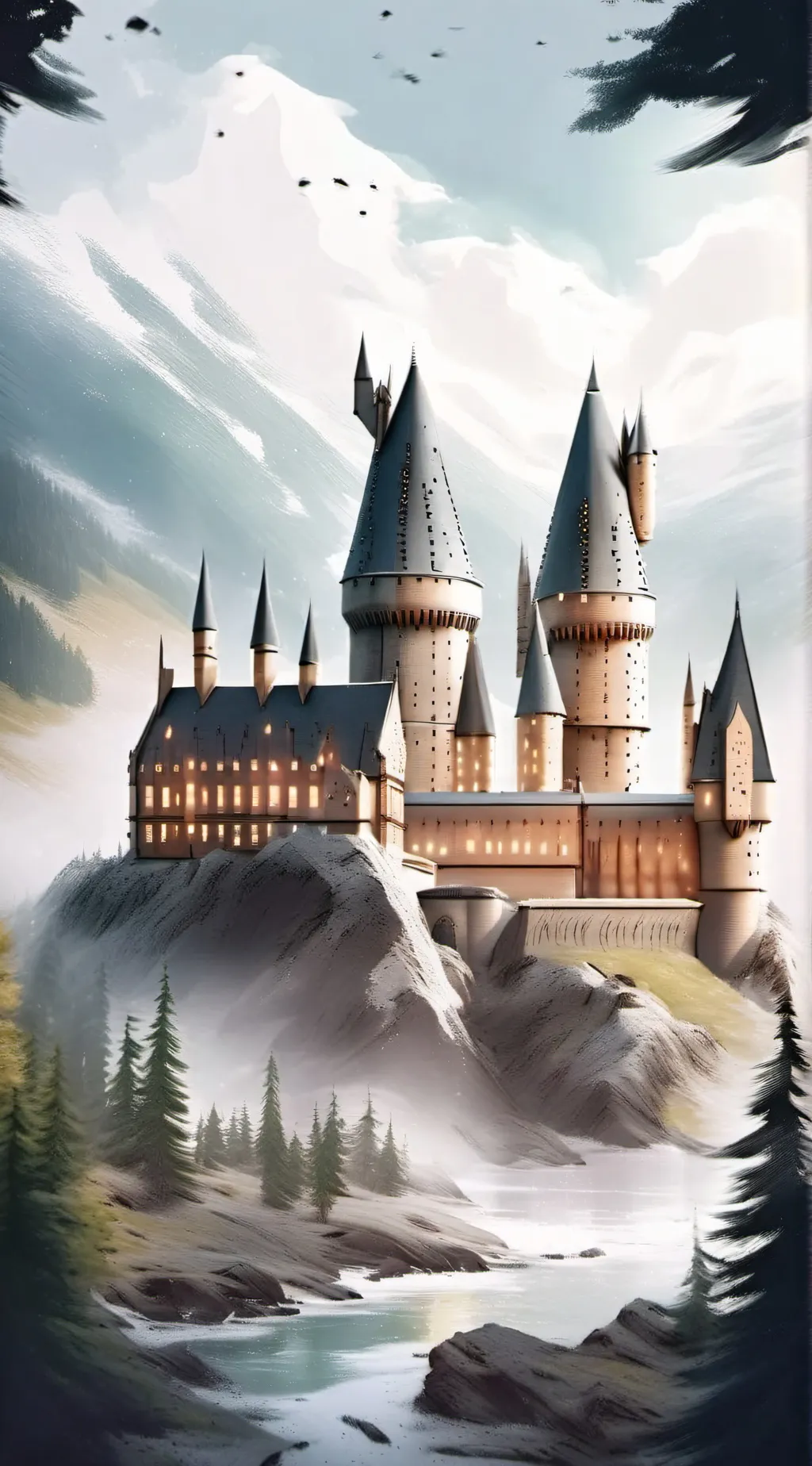 ai character: Hogwarts  background