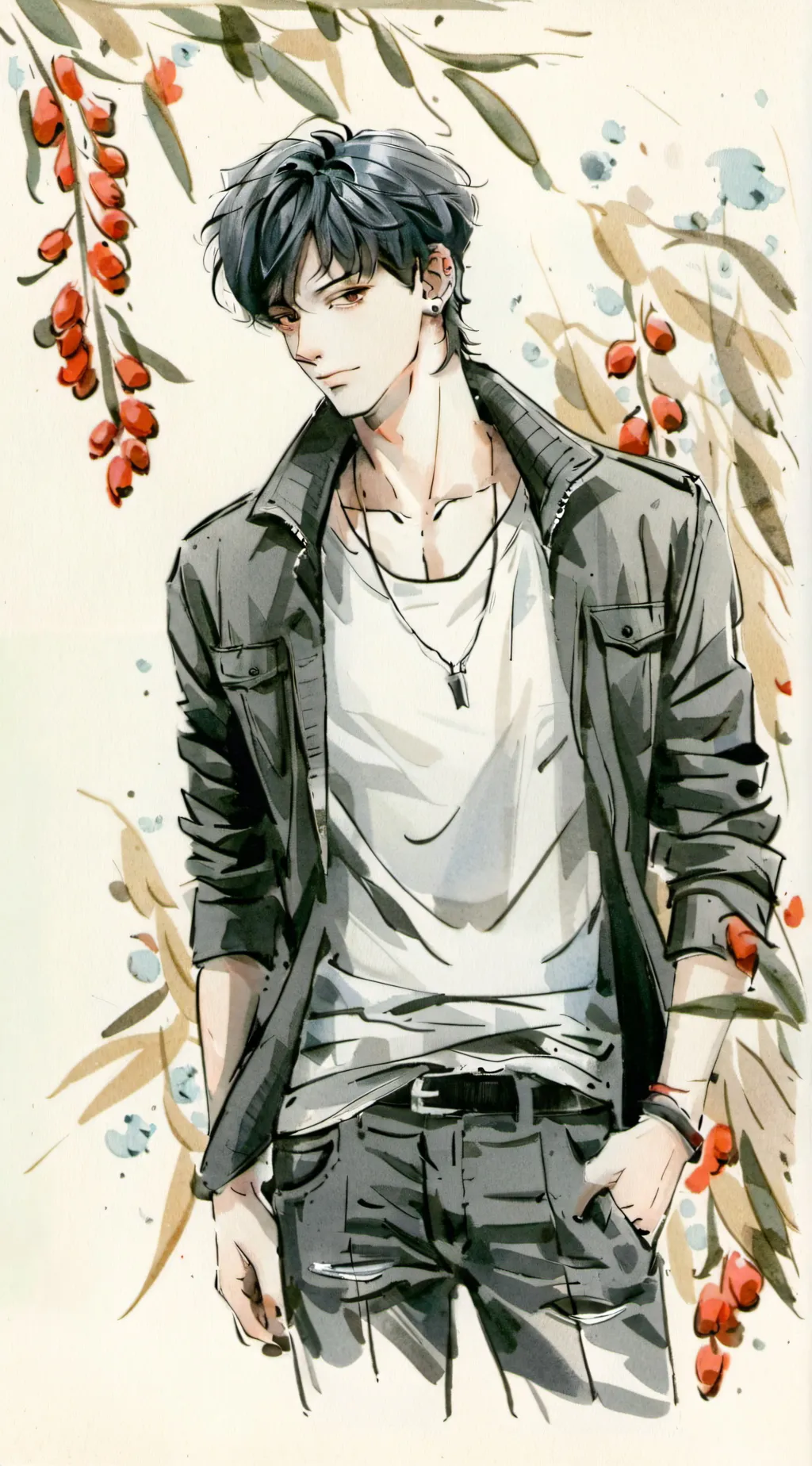 ai character: Ethan  background