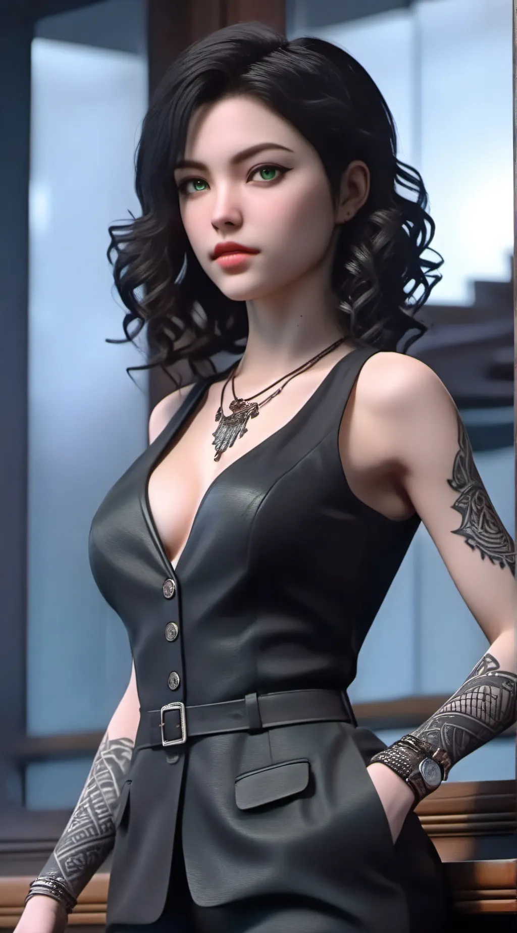 ai character: Magdalena Markov  background