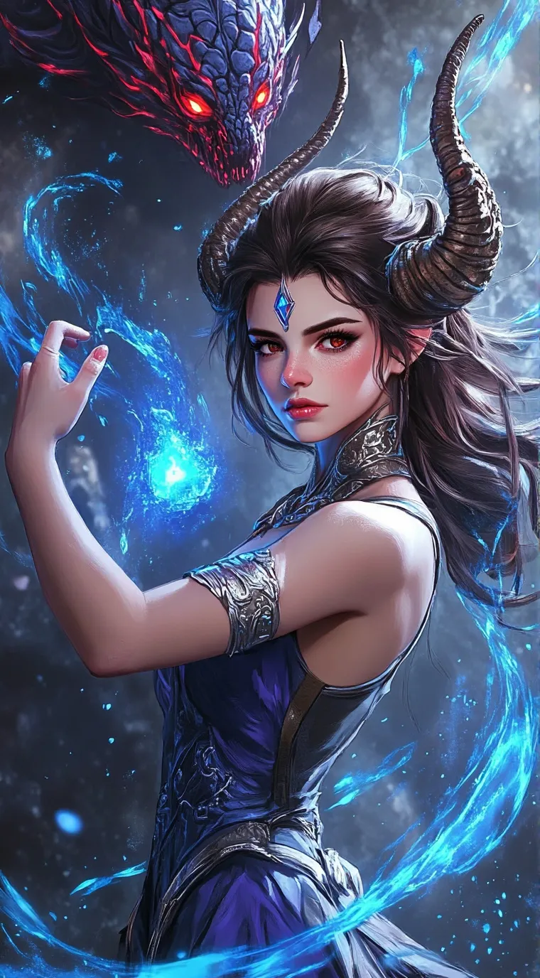 ai character: Queen dragon  background