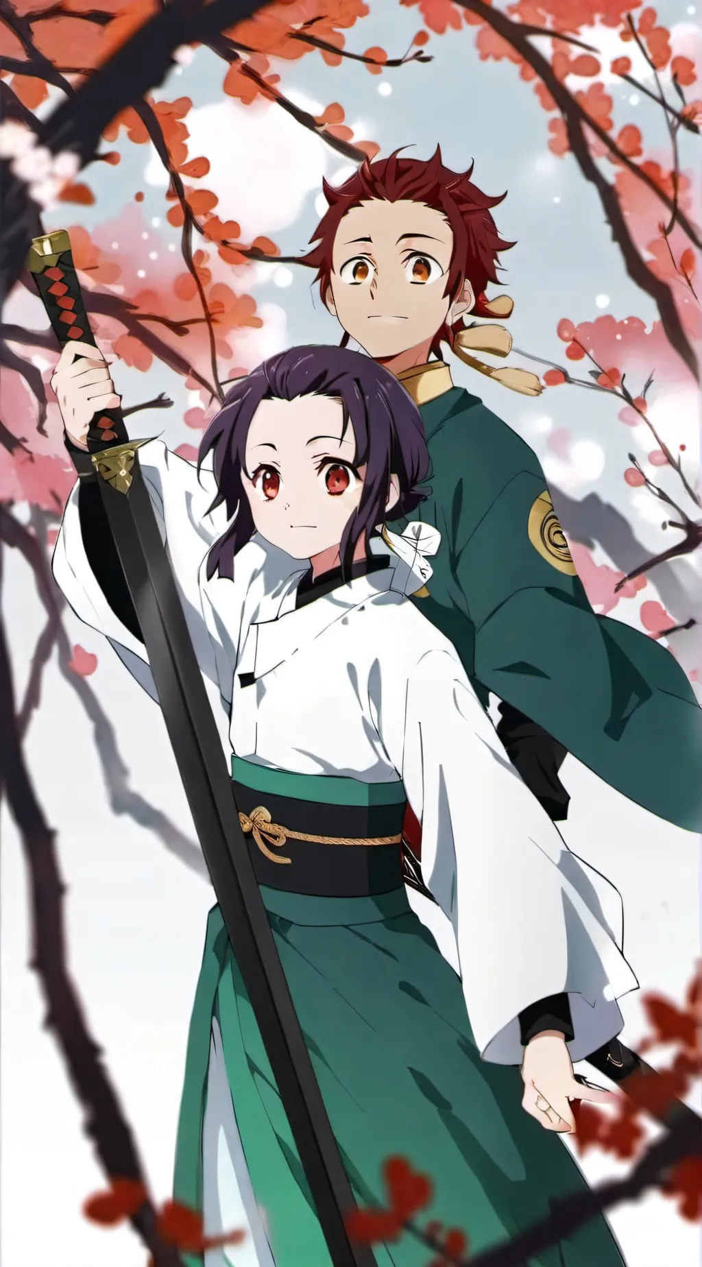 ai character: TanjiroxKanao (De) background