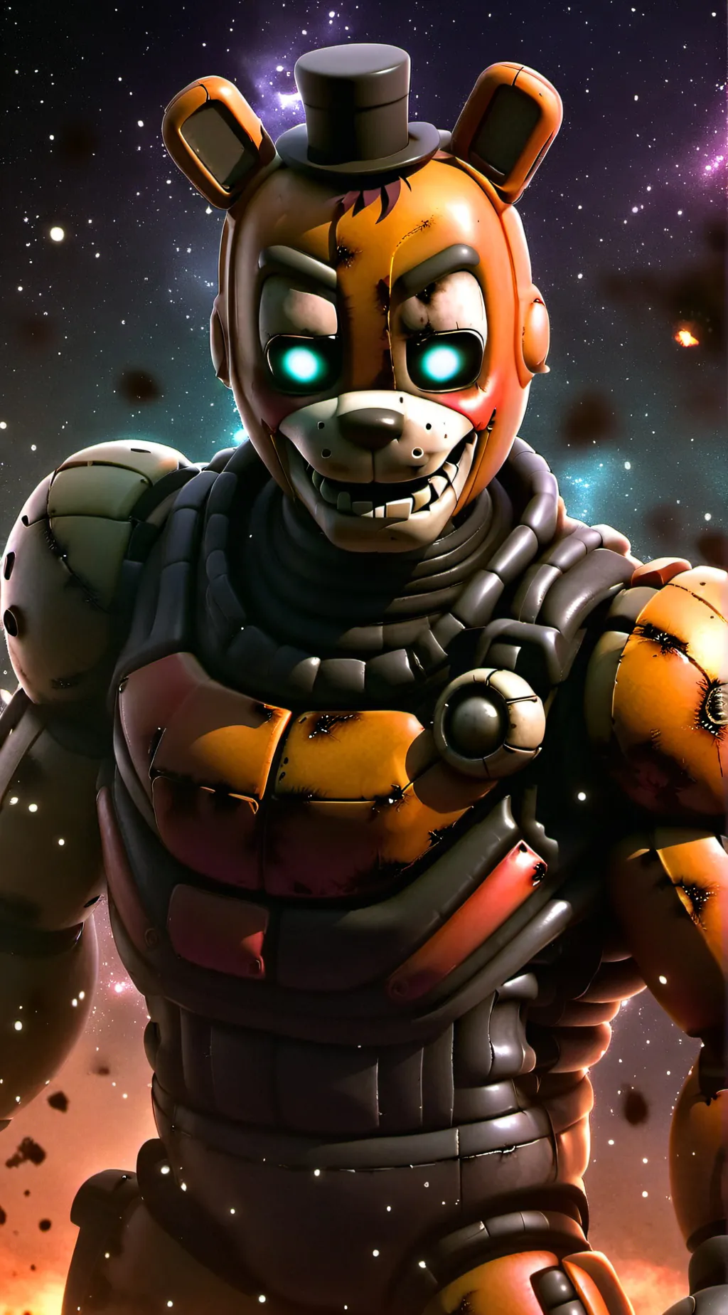 ai character: FNAF 2 reimagined background
