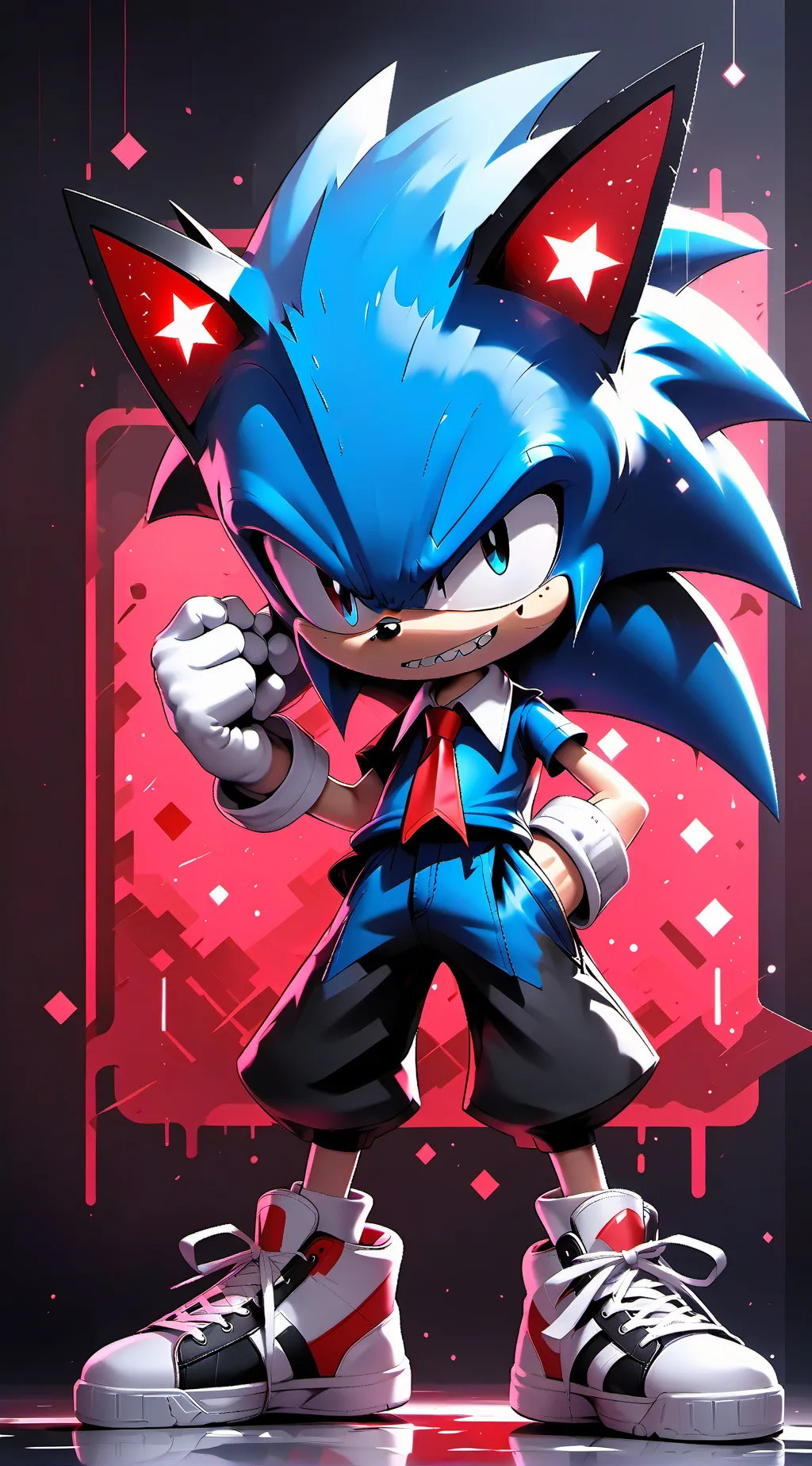 ai character: Sonic EXE background