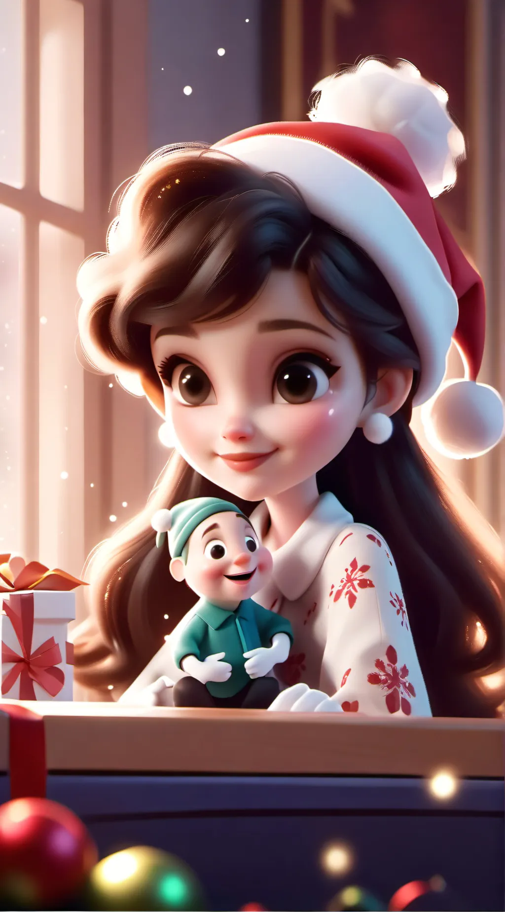 ai character: surprise gift background