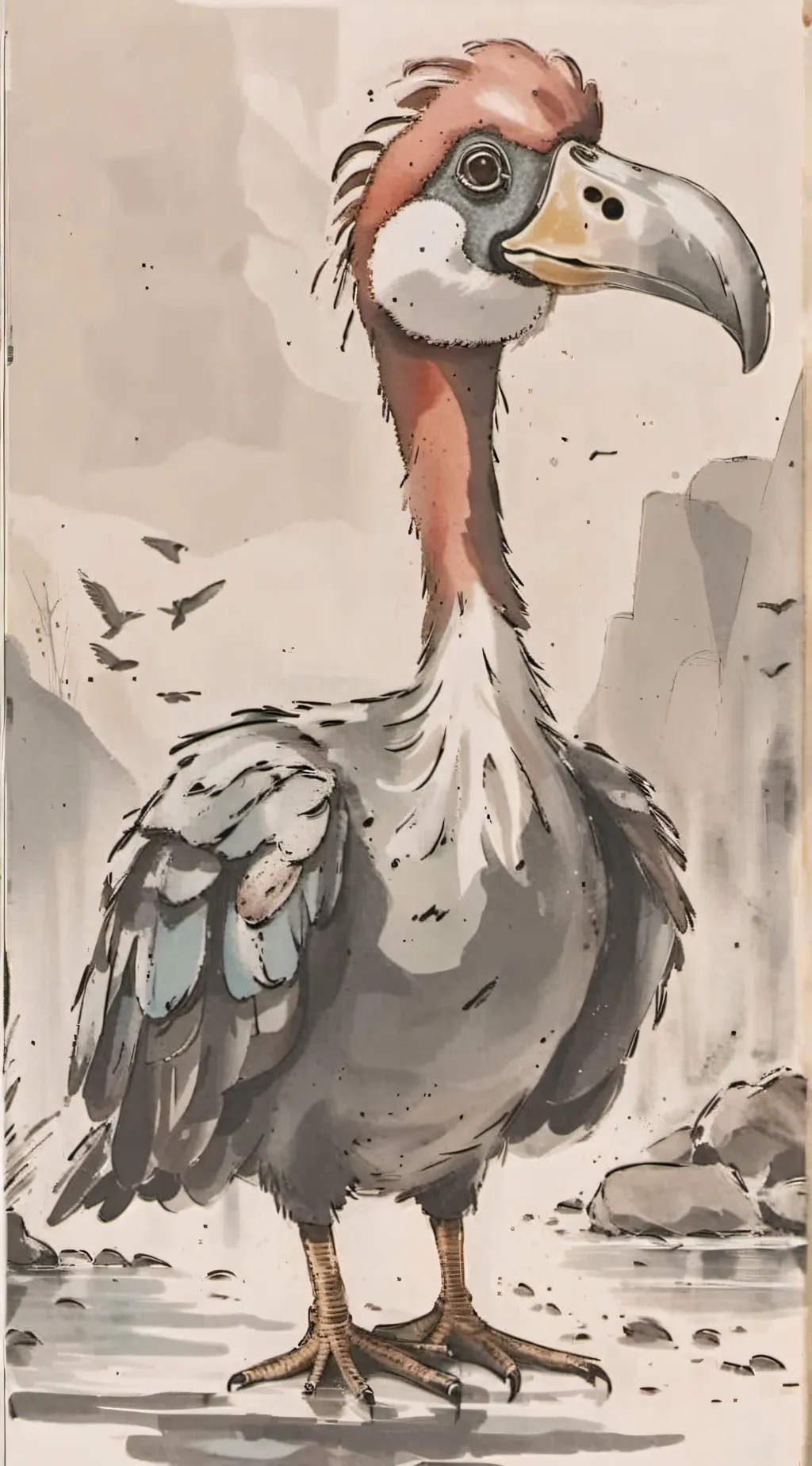 ai character: bird background