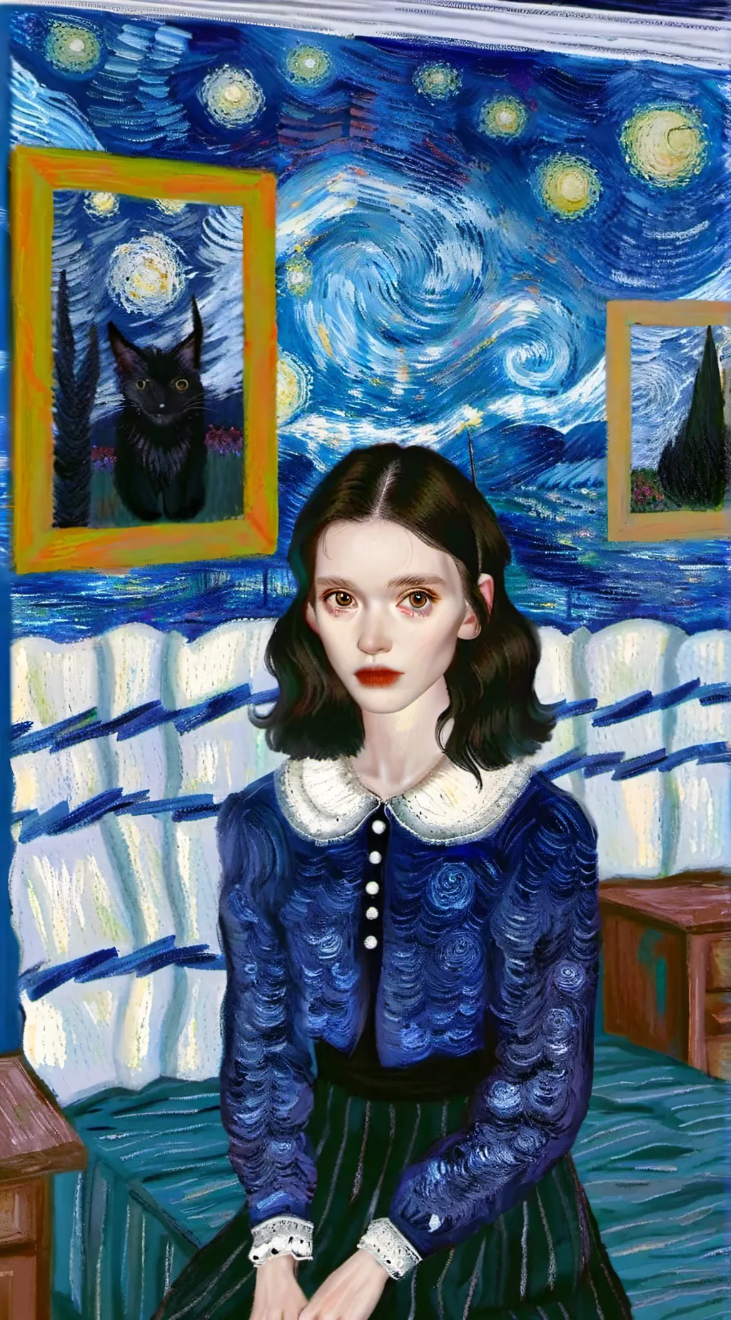 ai character: dahlia background