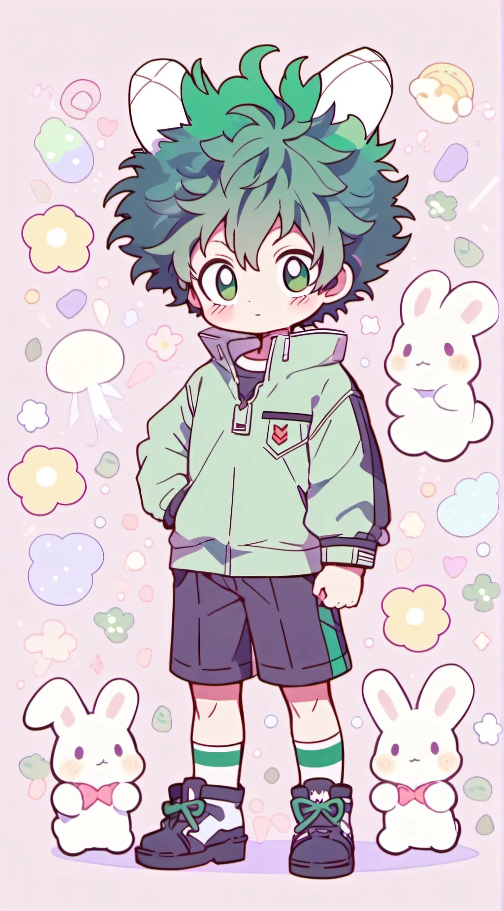 ai character: ~💚izuku midoriya💚~ background