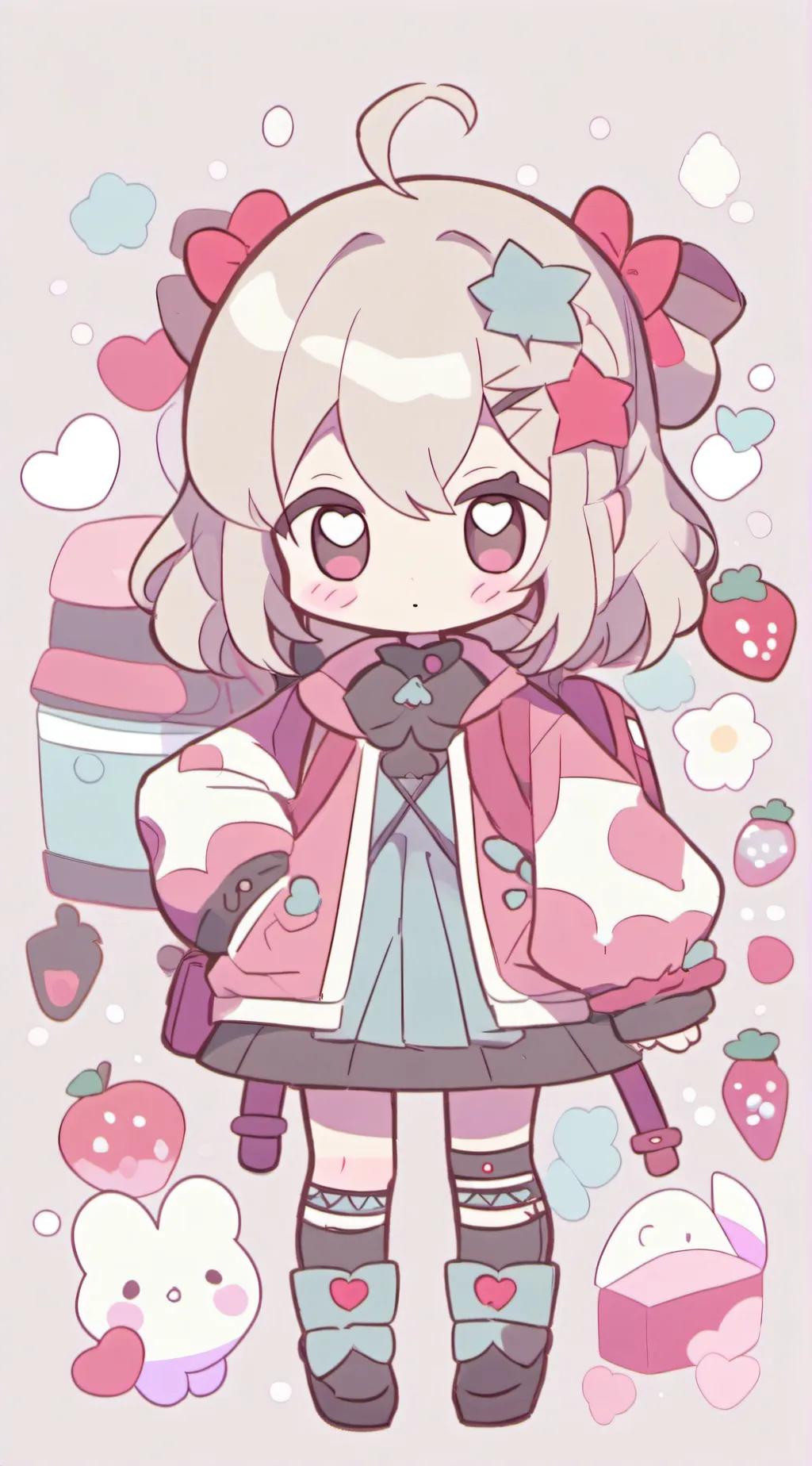 ai character: kny but girls lv y background