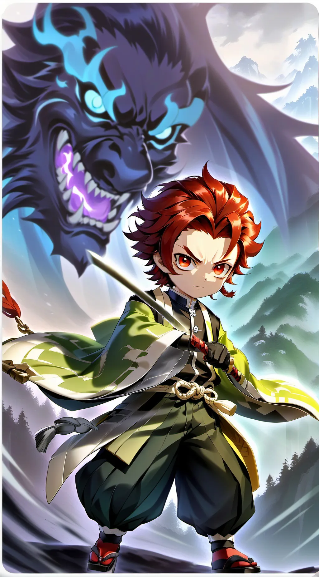 ai character: Tanjiro background