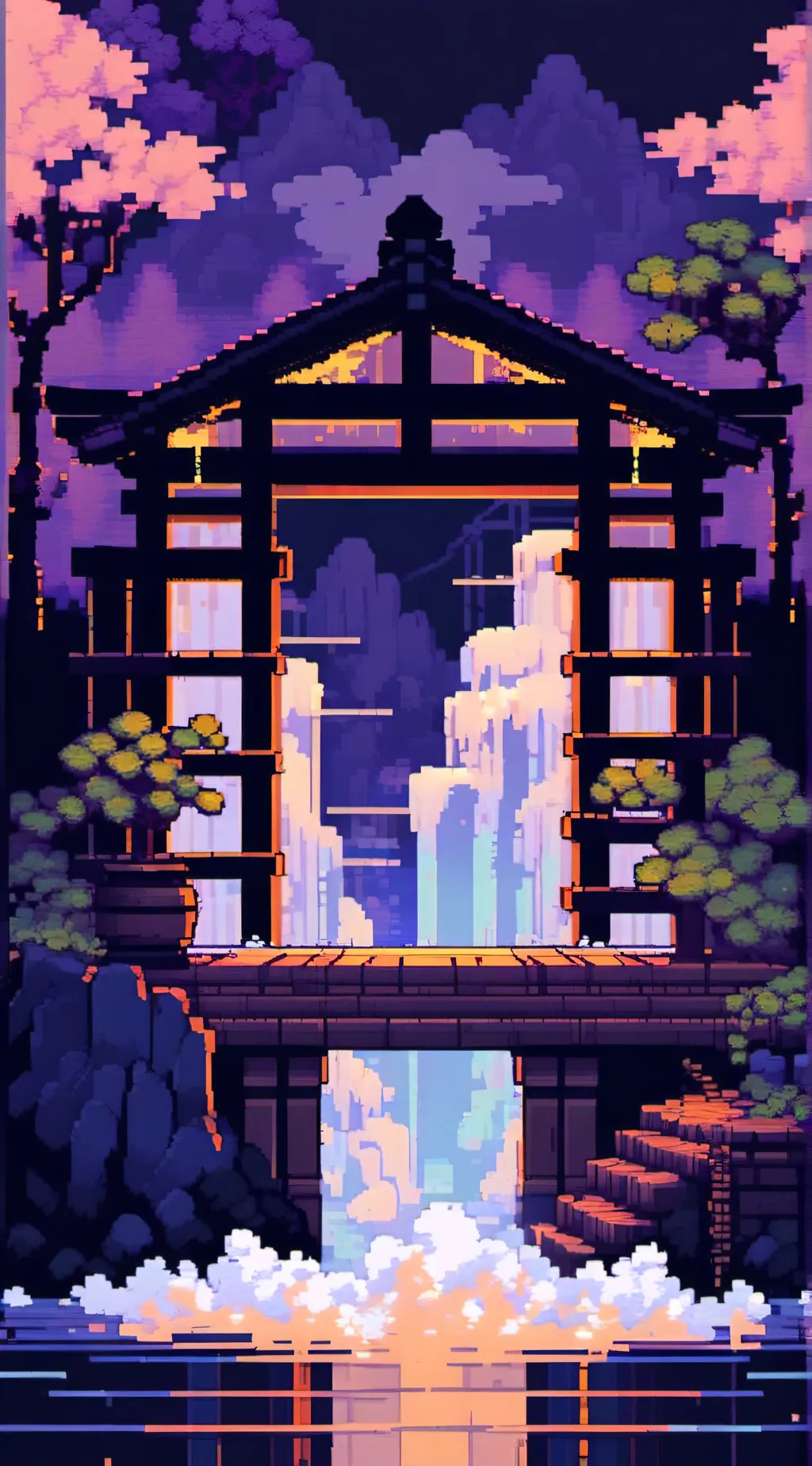 ai character: mha hot springs background