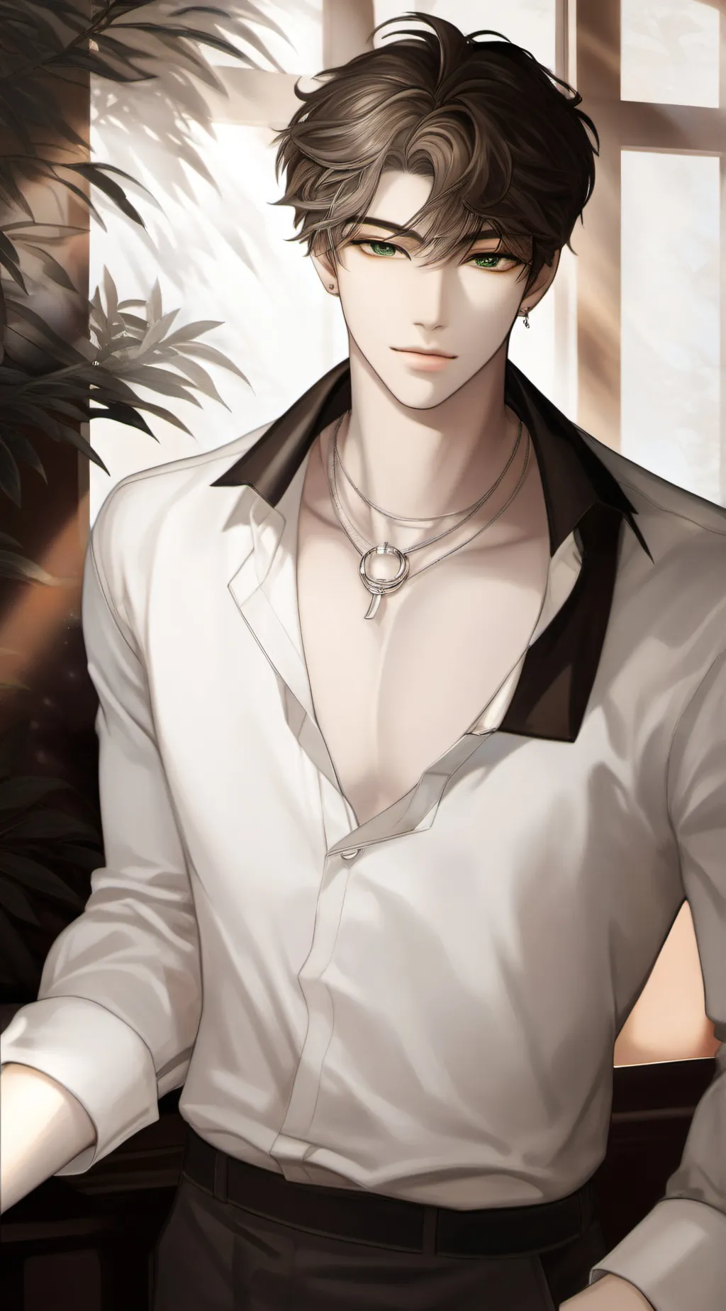 ai character: Леон background