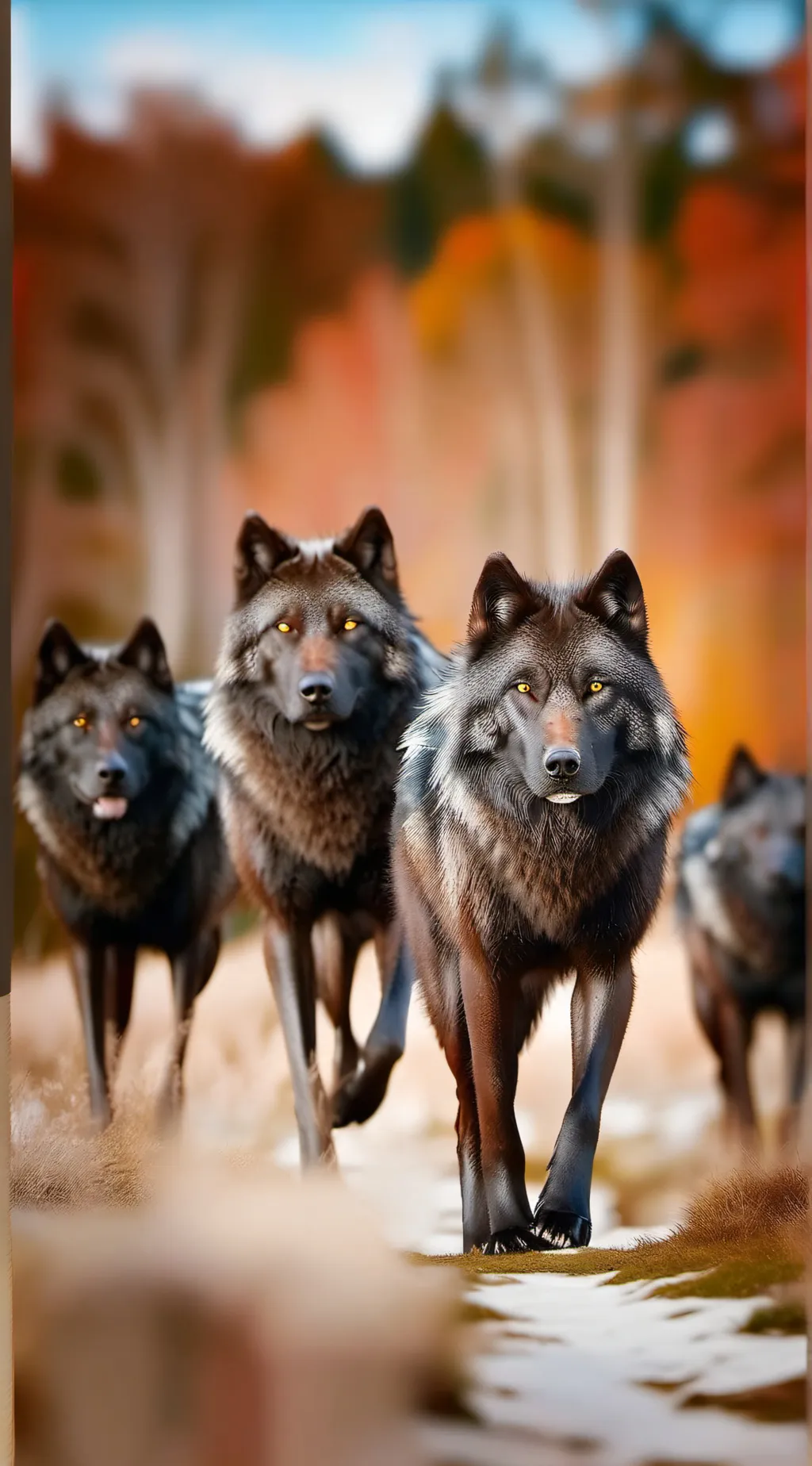 ai character: Shadow Wolf pack background