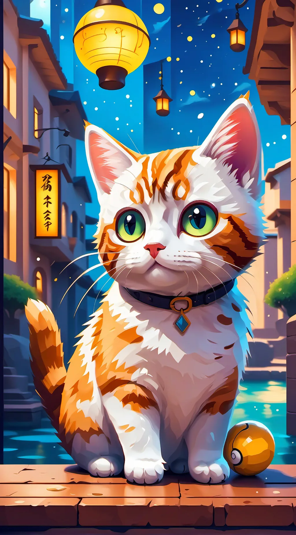 ai character: Warrior cat  background