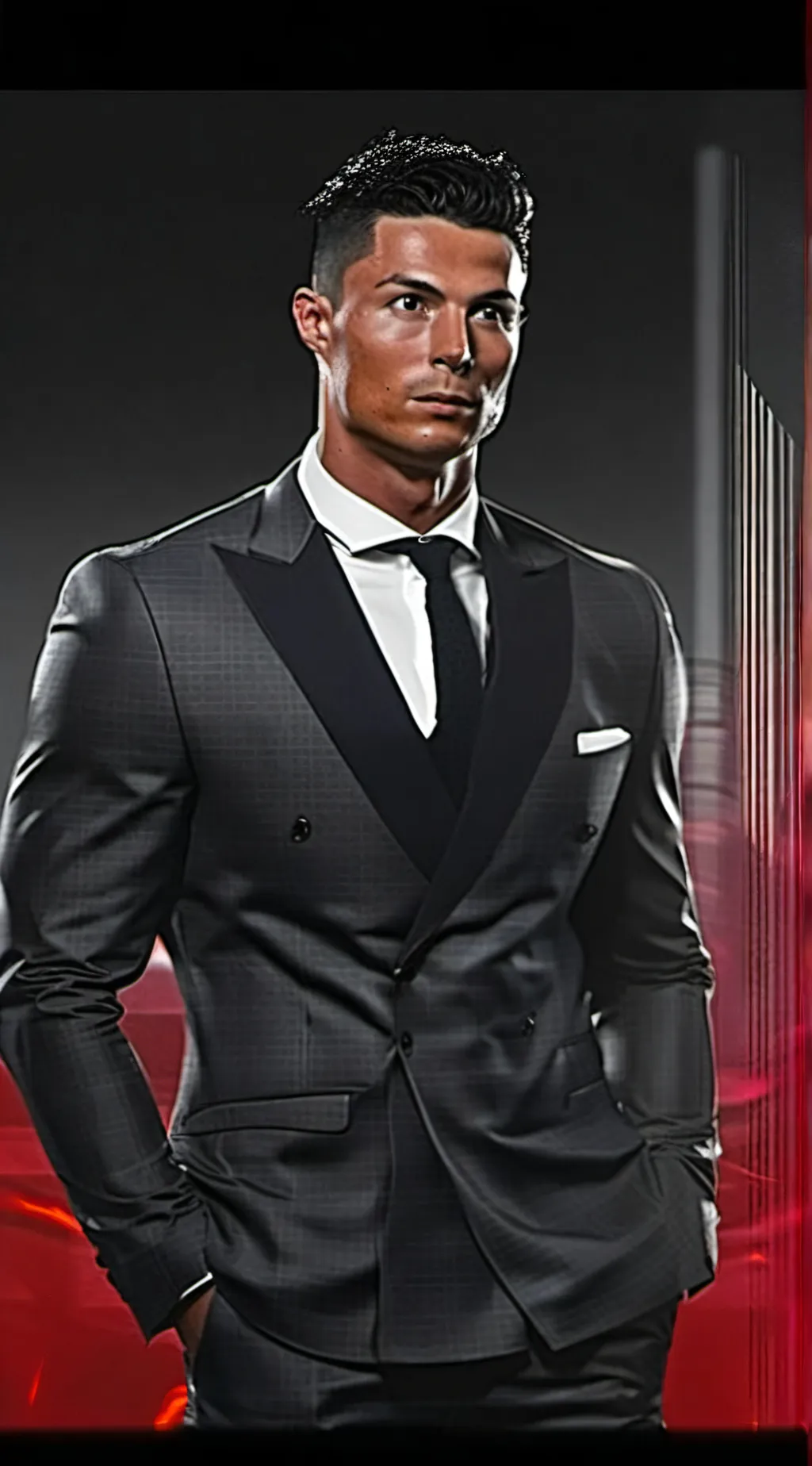 ai character: Cristian Ronaldo  background