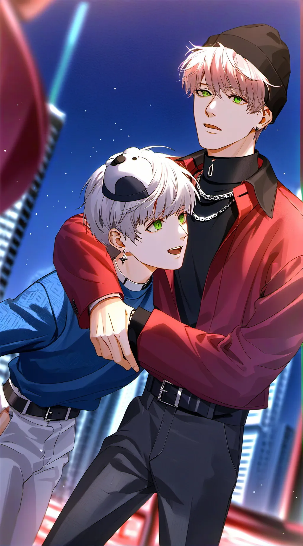 ai character: ●Liam & Joshua● background