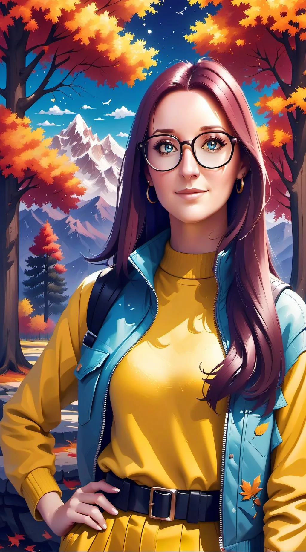 ai character: Autumn knight  background