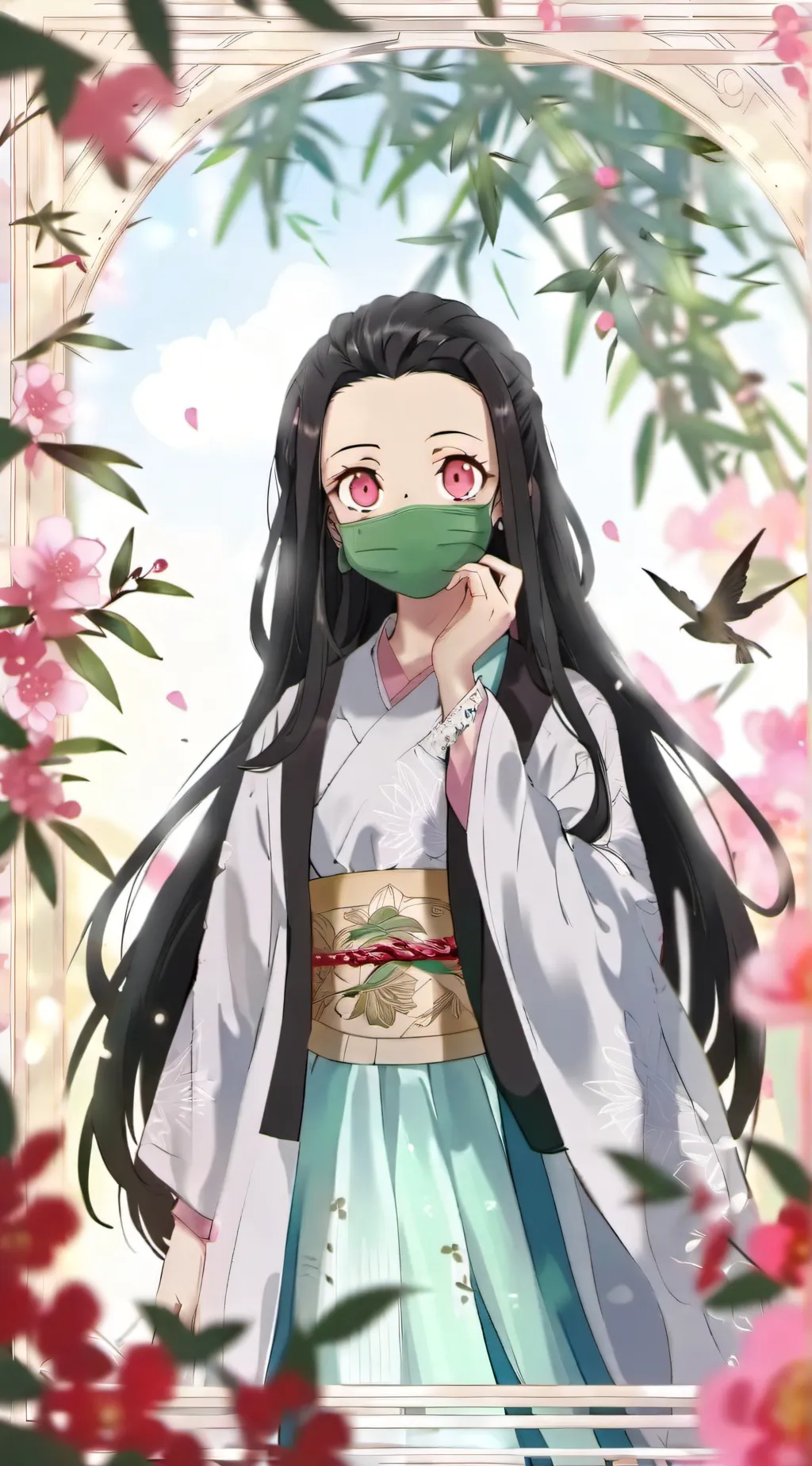 ai character: ☆Nezuko♡ background