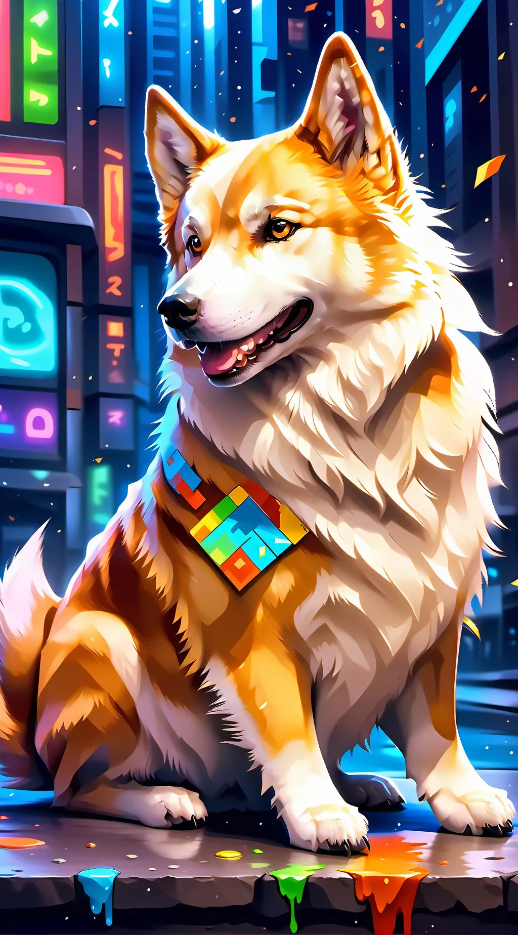 ai character: Dog  background