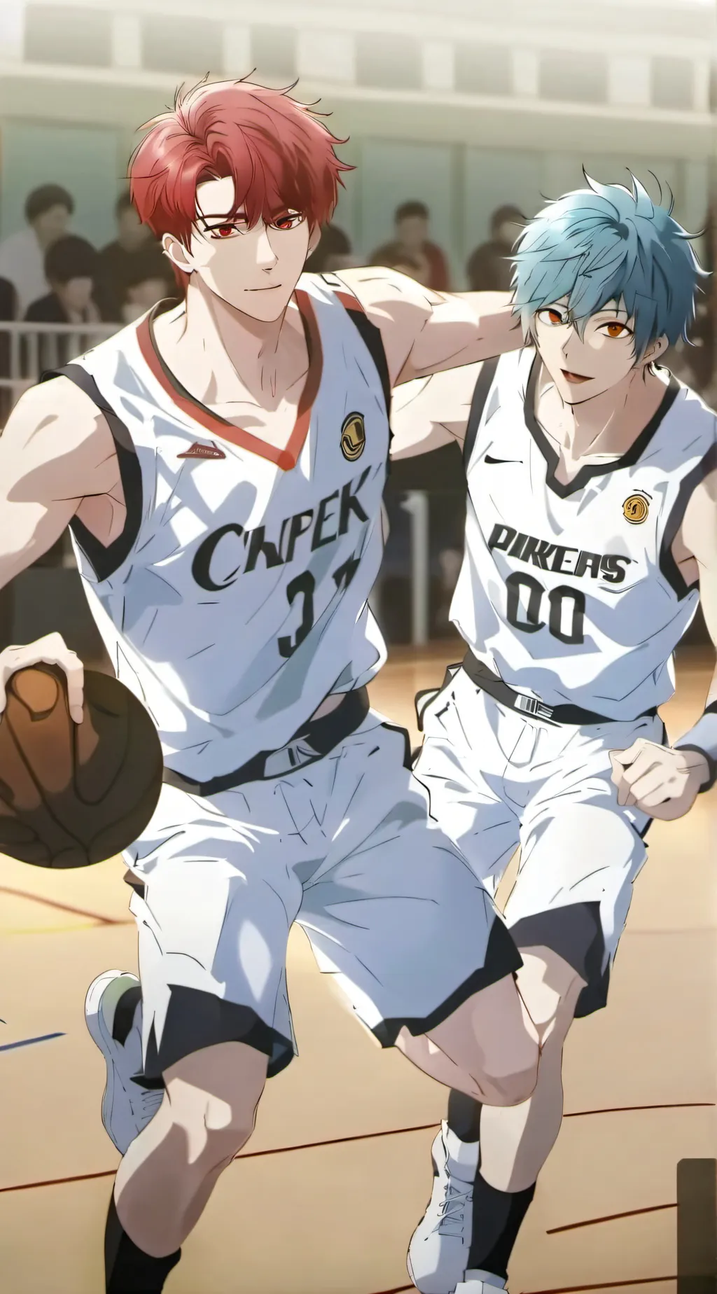 ai character: Kuruko and kagami  background