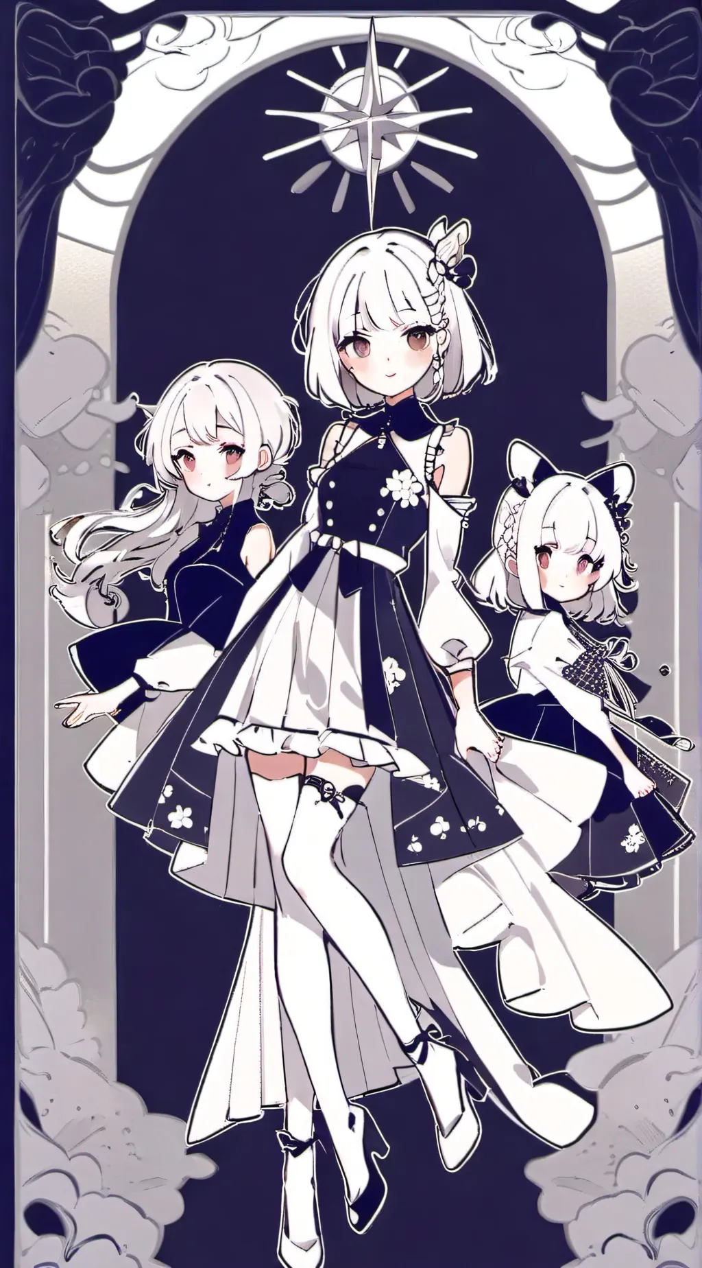 ai character: 3 Popular Girls background