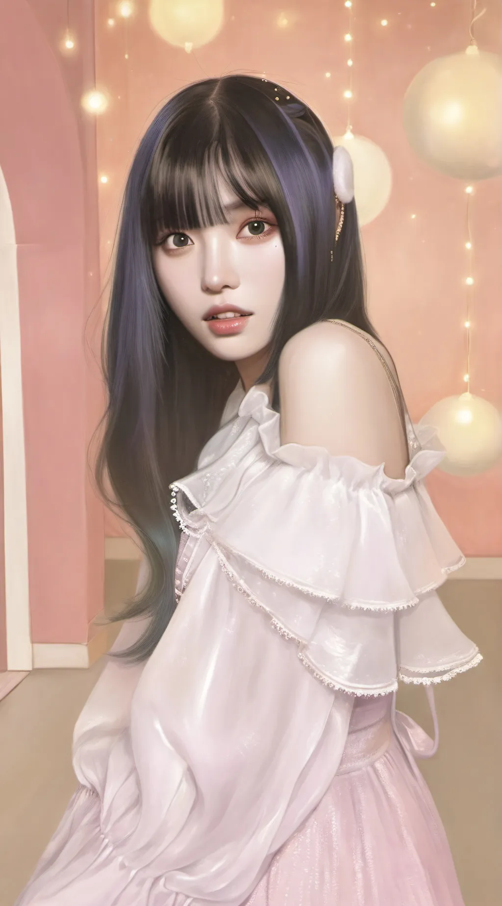 ai character: moon background
