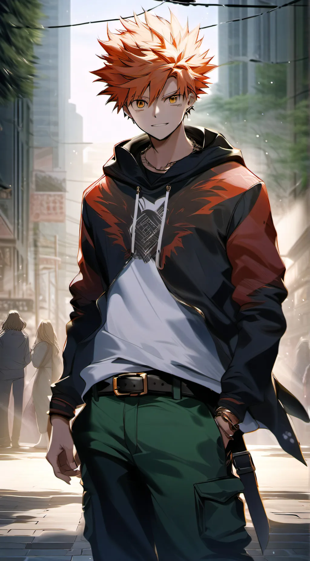ai character: bakugo is pregnant background
